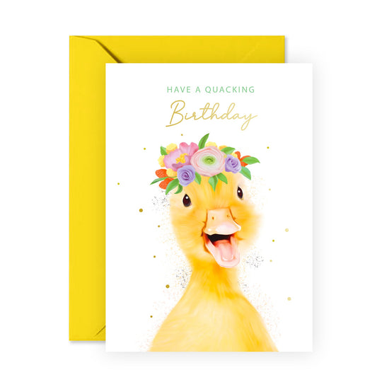Duck Birthday Card - Have A Quacking Birthday - For Women Girls