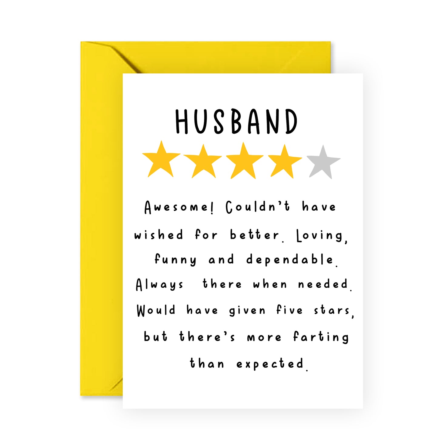 Funny Anniversary Card - Husband Review - For Men