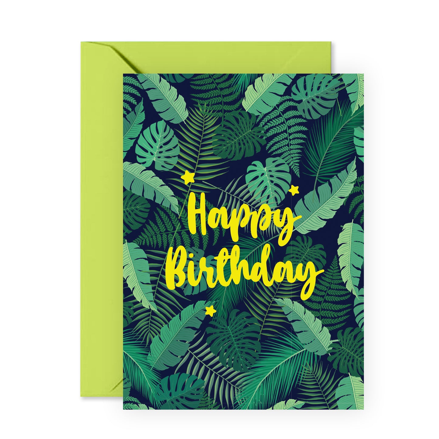 Cute Birthday Card - Happy Birthday Monstera - For Women Girls