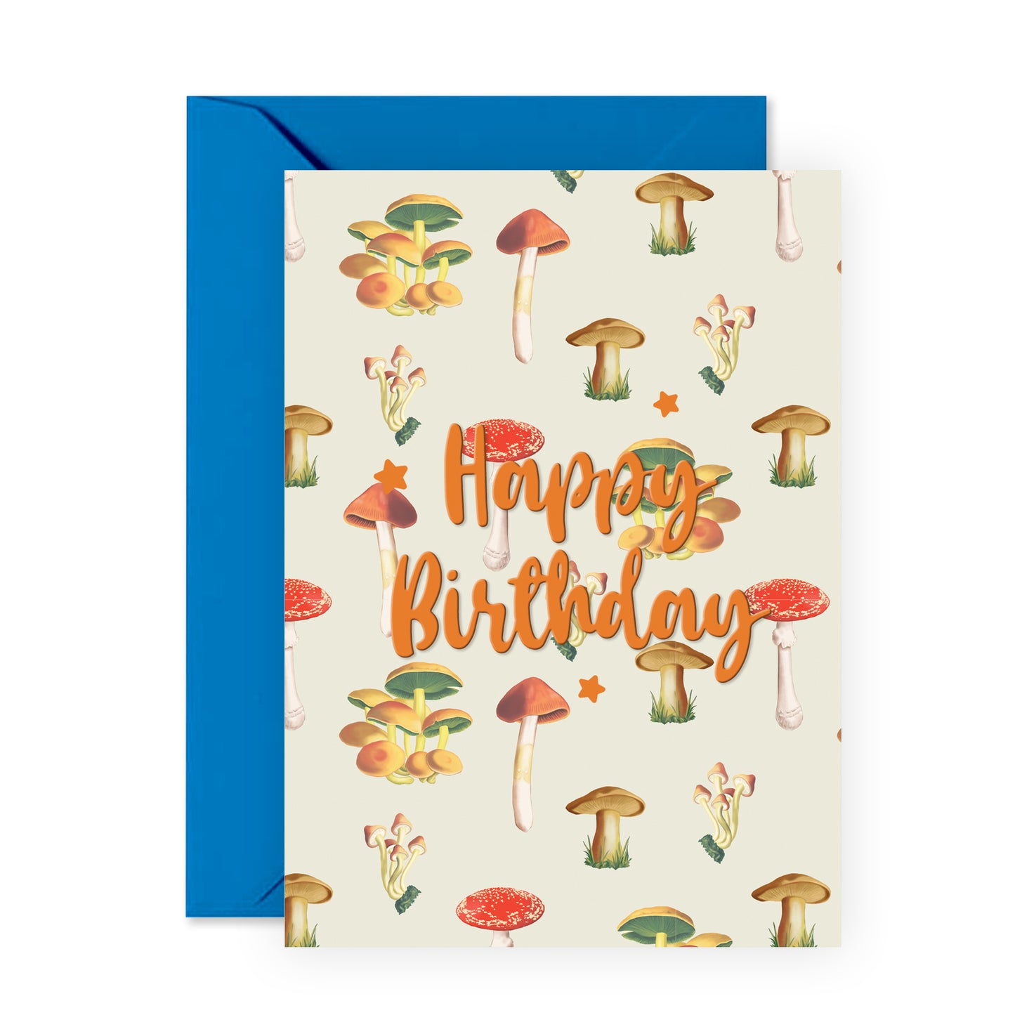 Pretty Birthday Card - Happy Birthday Mushroom - For Women