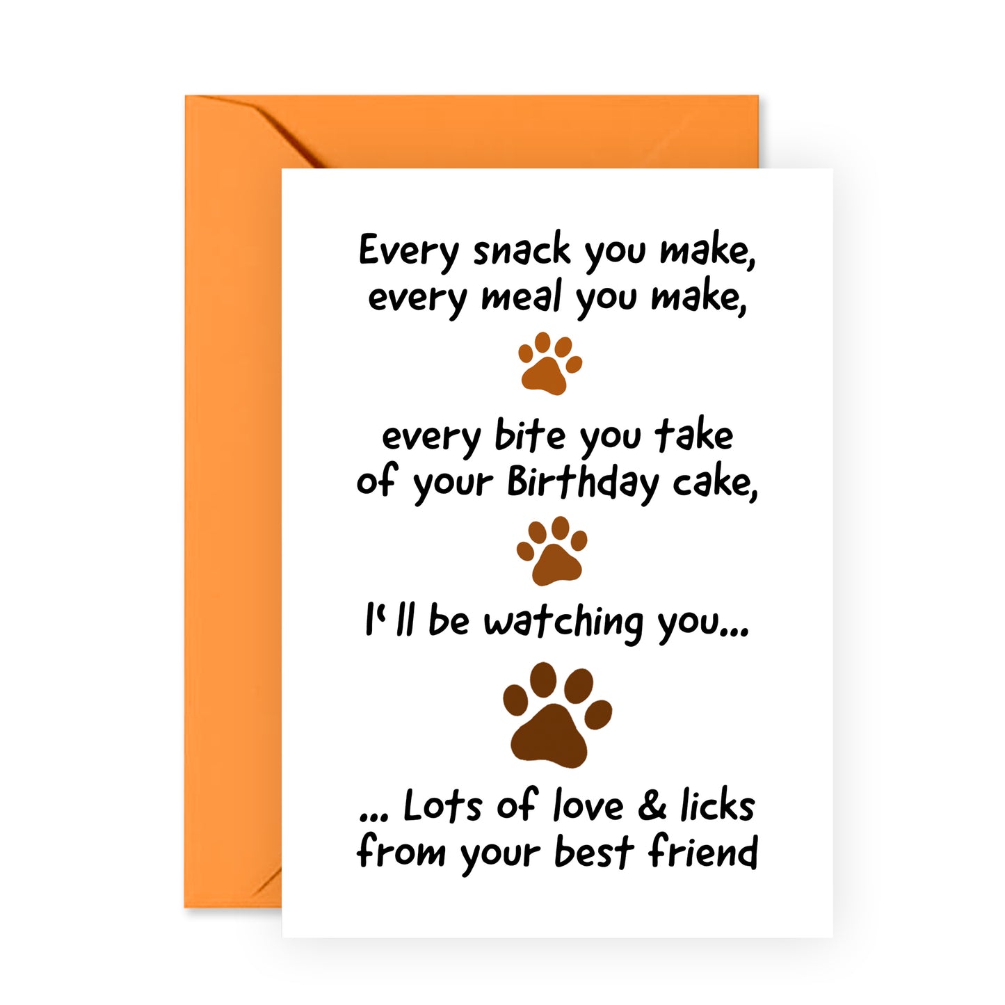 Funny Birthday Card - Love and Licks From Your Best Friend - For Men Women Him Her