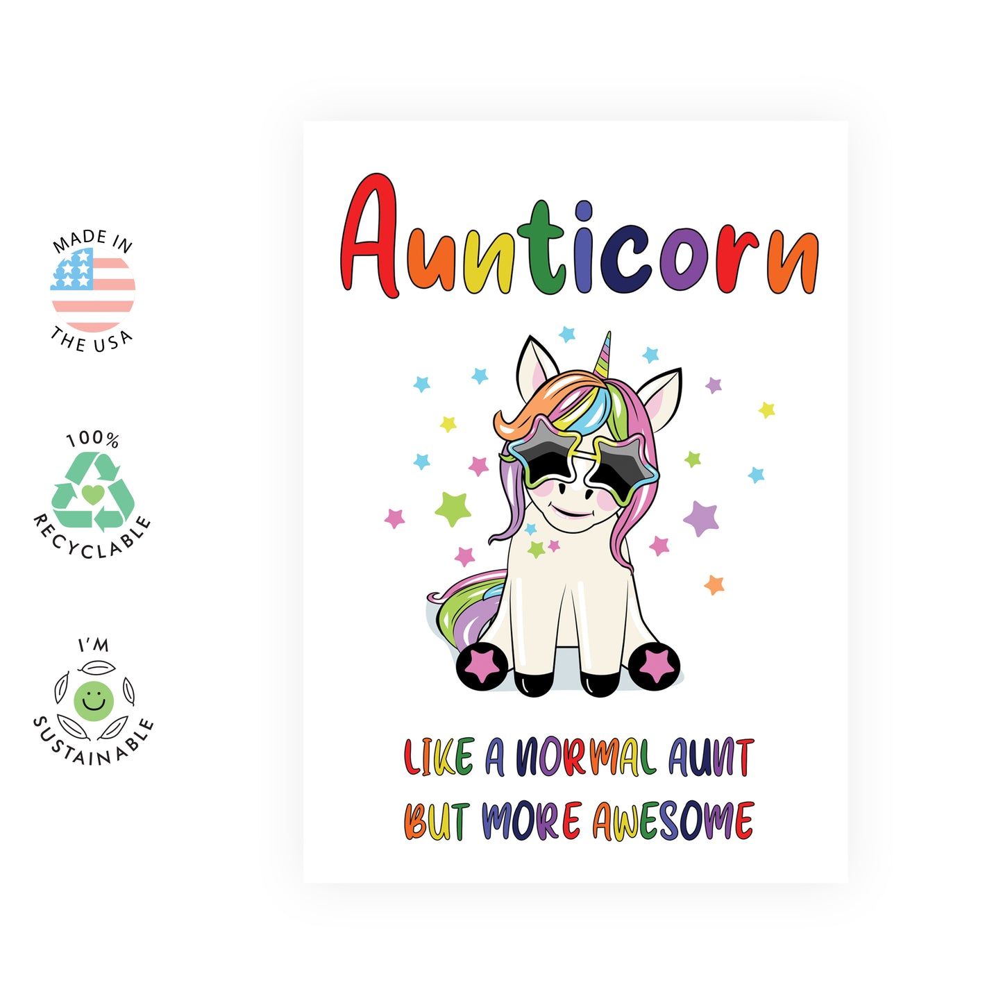 Aunt Birthday Card - Aunticorn - For Women