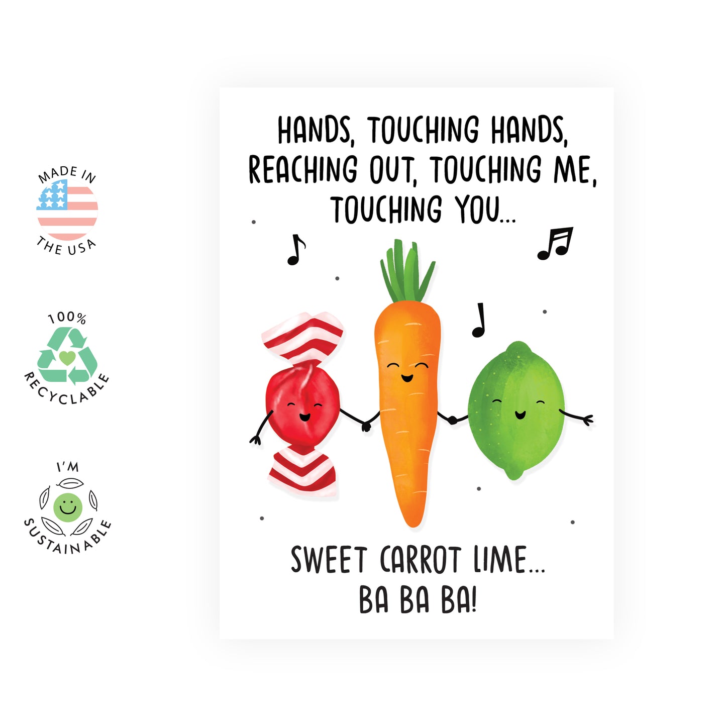 All Occasion Card - Sweet Carrot Lime - For Men Women