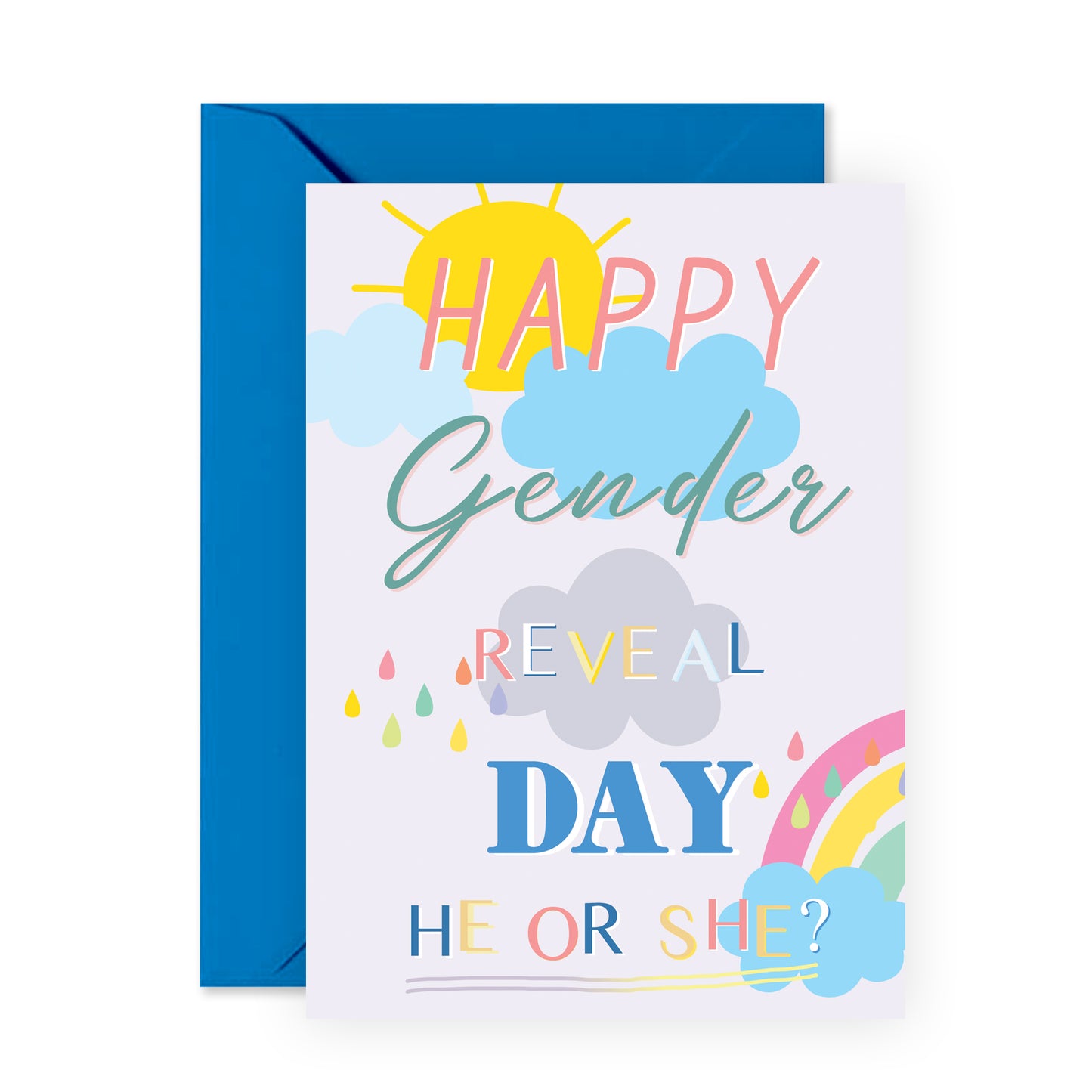 Gender Reveal Card - Happy Gender Reveal Day - For Men Women