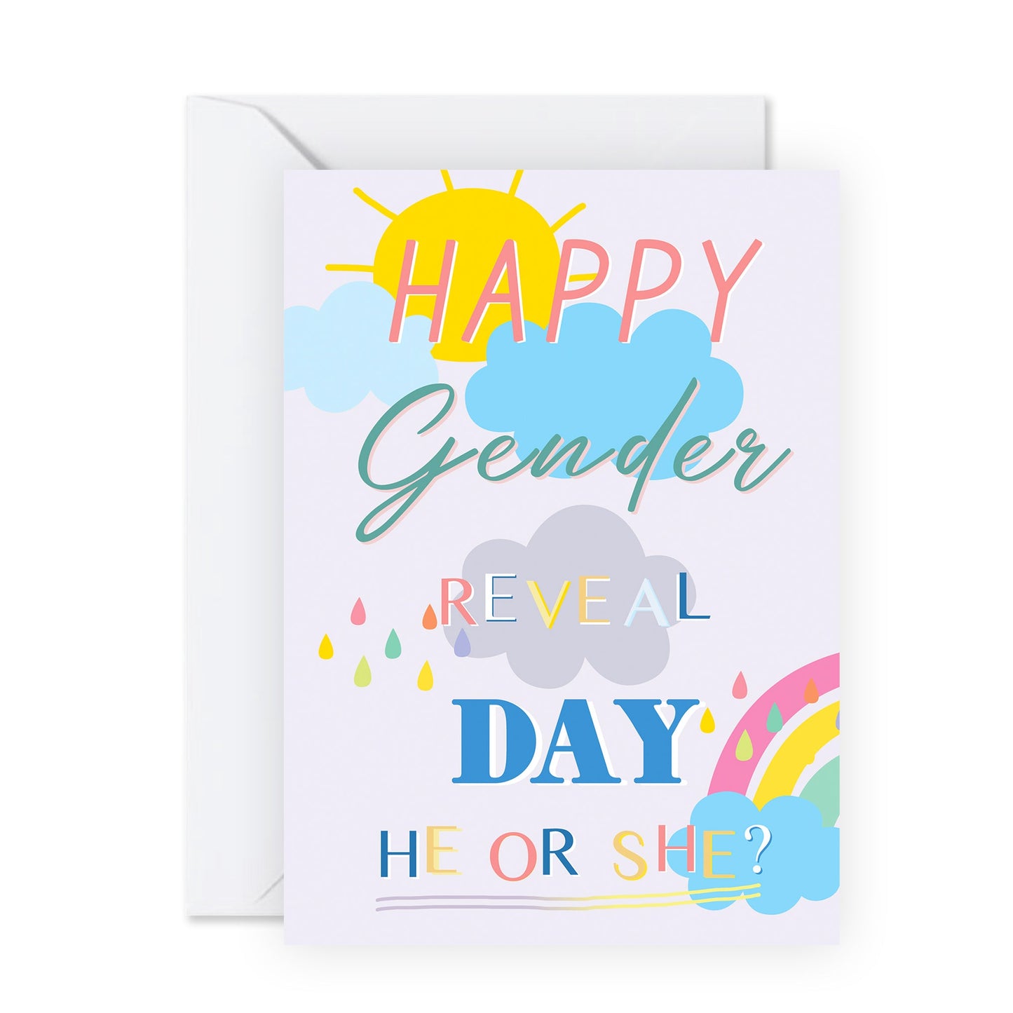 Gender Reveal Card - Happy Gender Reveal Day - For Men Women