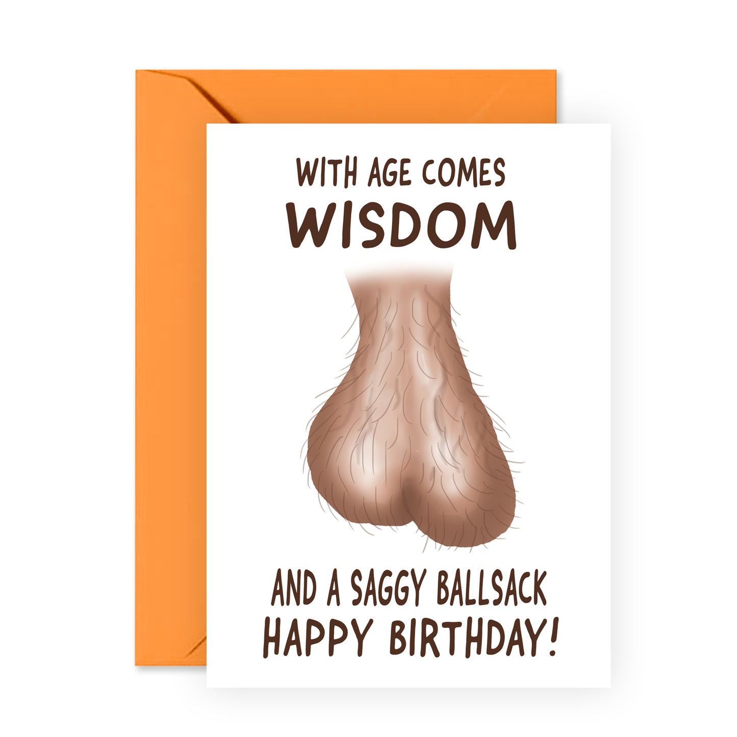 Funny Birthday Card - With Age Comes Wisdom - For Men Him