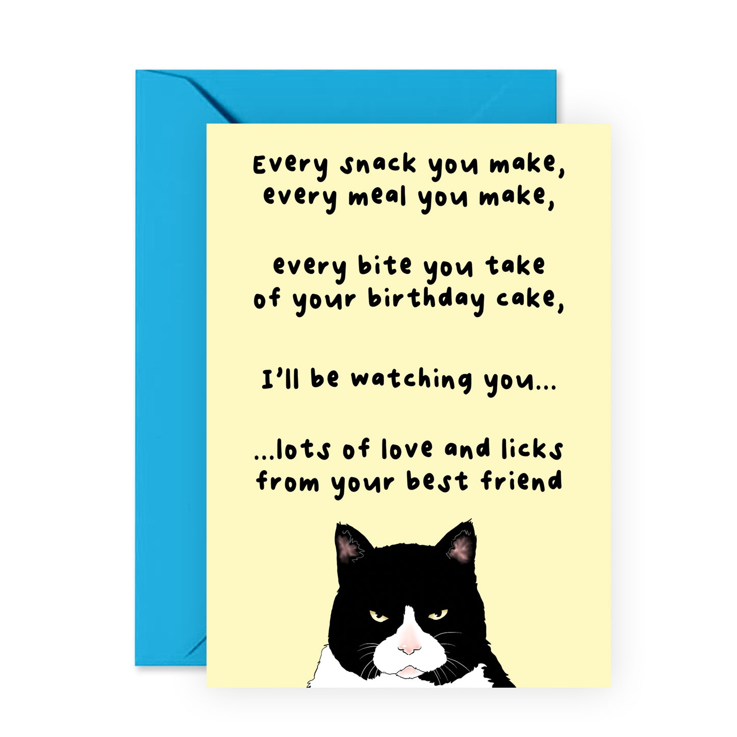 Cat Birthday Card - I'll Be Watching You - For Men Women