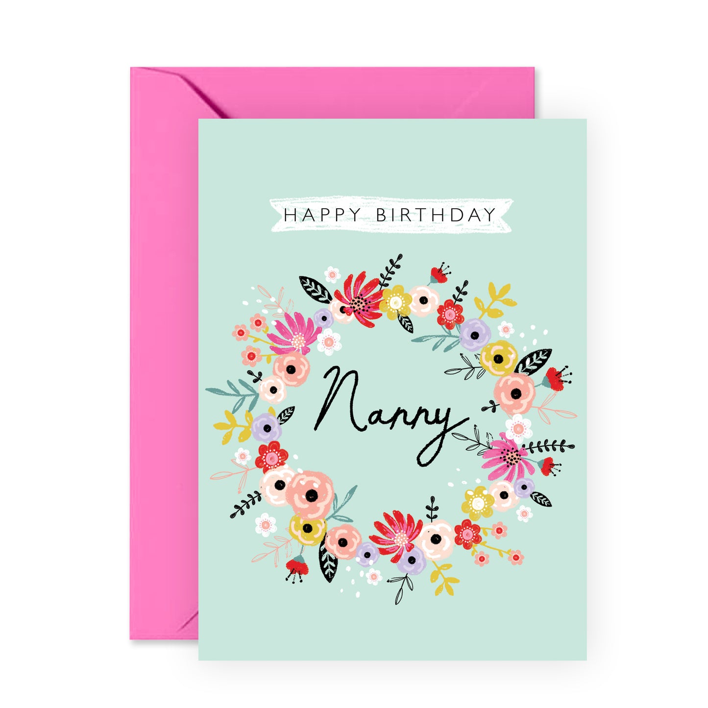 Pretty Birthday Card - Happy Birthday Nanny - For Women