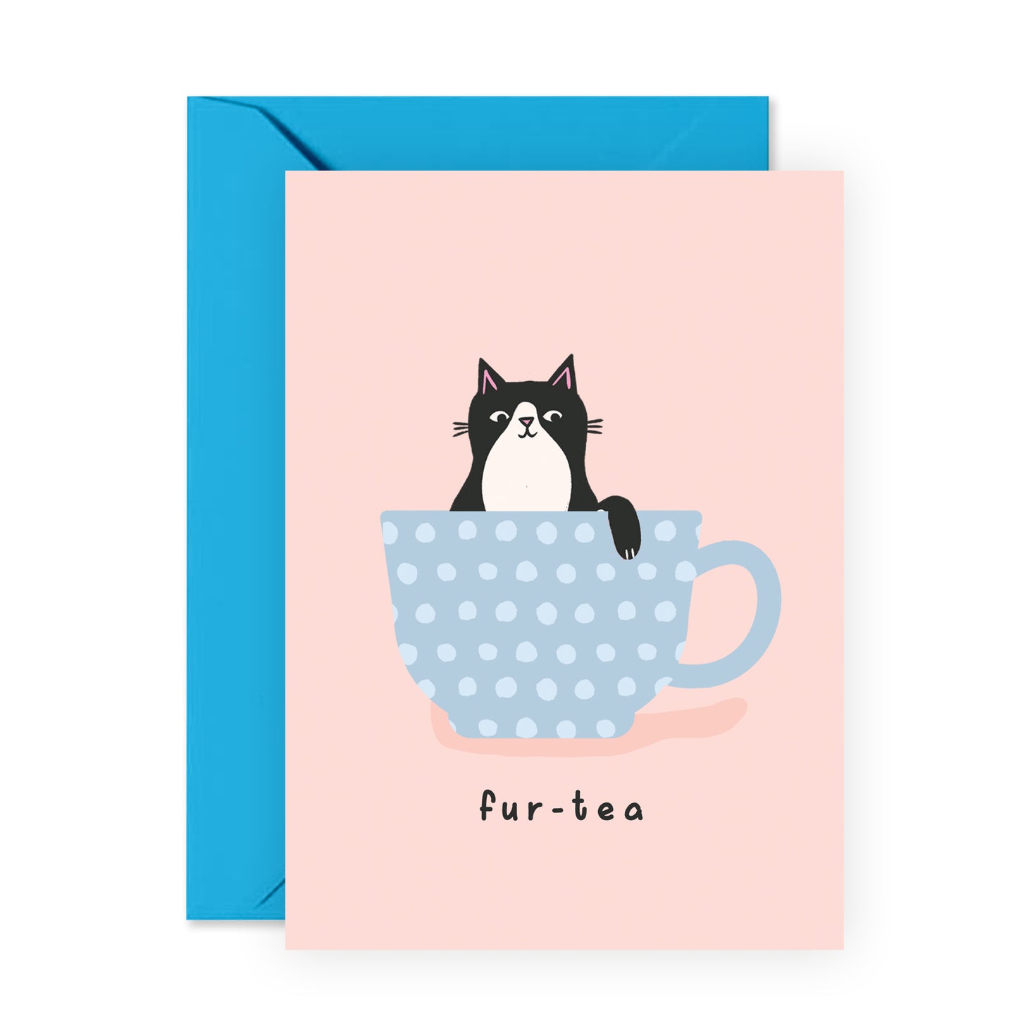 Cat Birthday Card - Fur-Tea - For Men Women