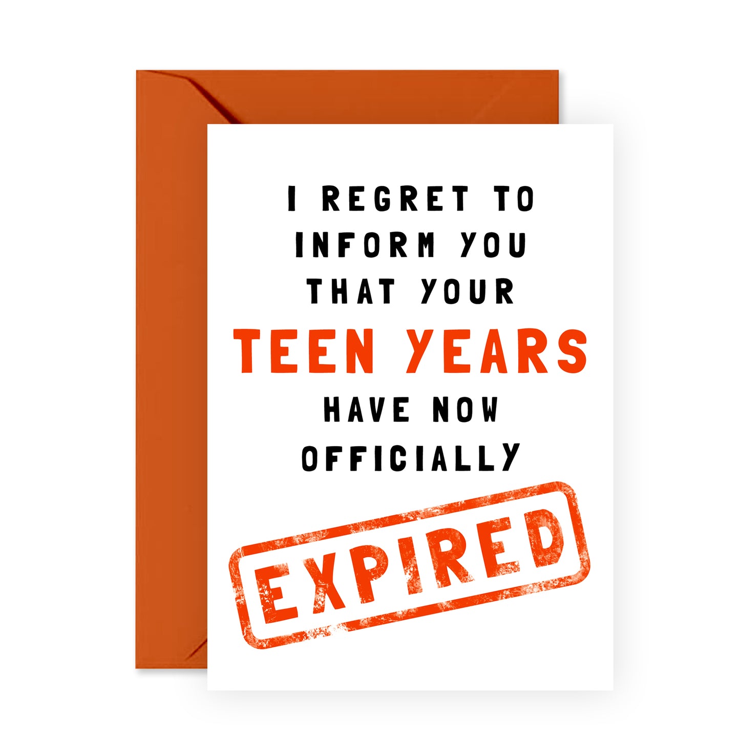 20th Birthday Card - Teen Years Have Expired - For Men Women Him Her