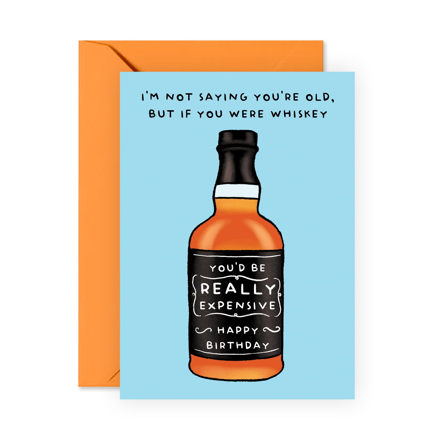 Funny Birthday Card - If You Were Whiskey - For Men Women