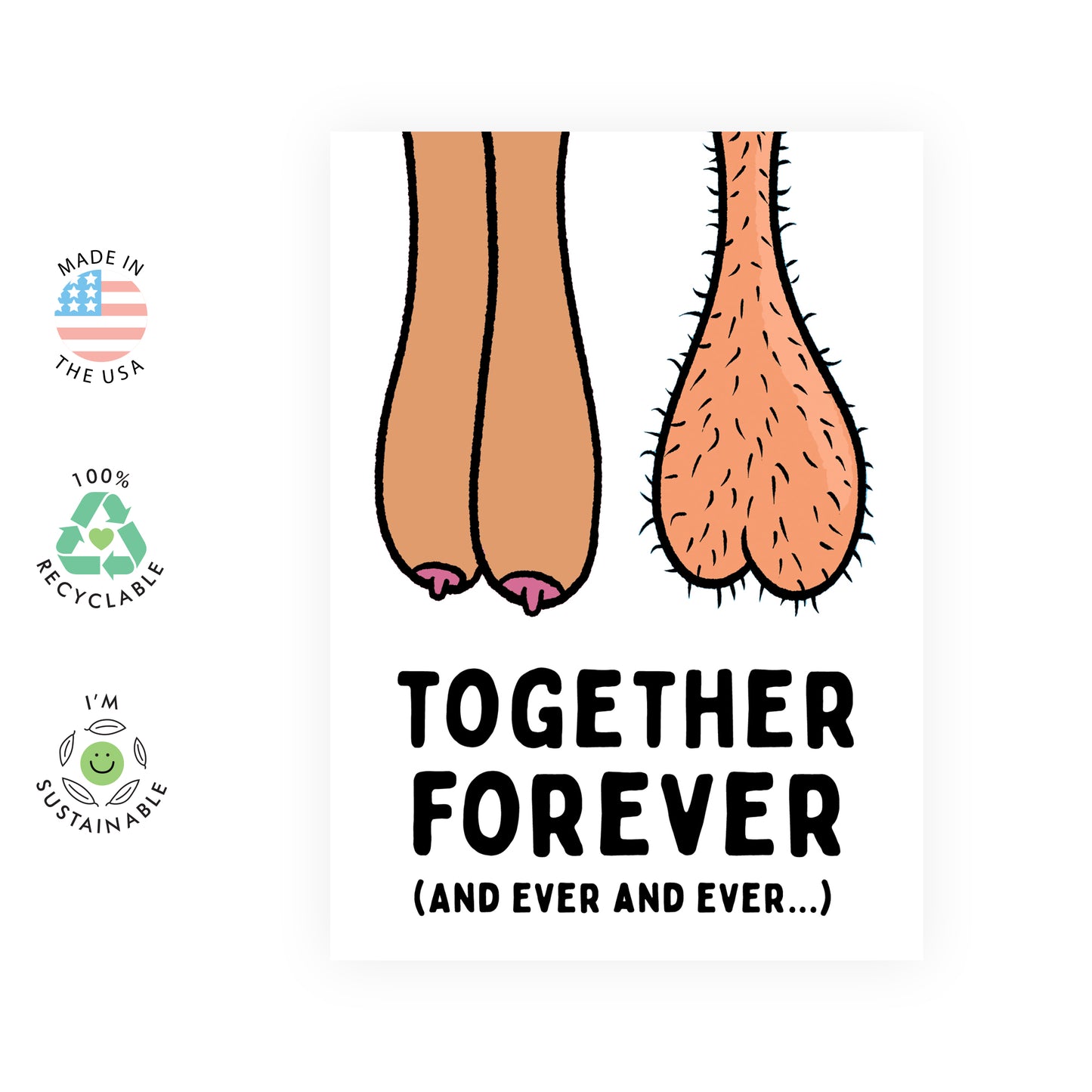 Funny Anniversary Card - Together Forever - For Men Women Him Her