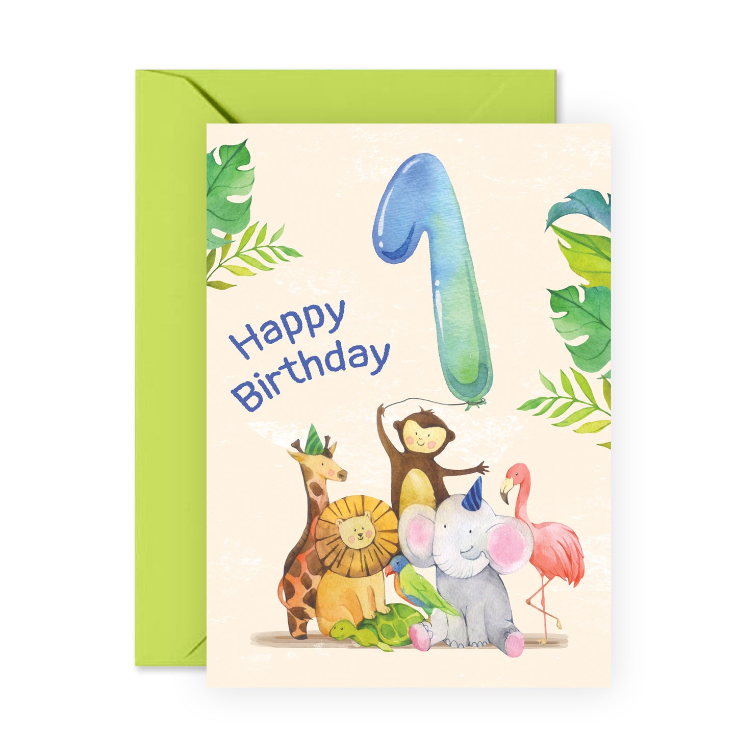 1st Birthday Card - Happy Birthday 1 - For Kids Boys Girls
