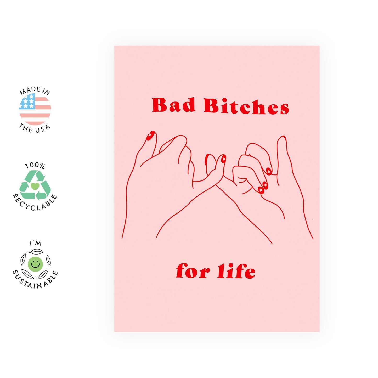 Friend Birthday Card Female - Best Friend Birthday Cards For Her - Sister Birthday Card - Friendship Gifts For Women - Comes With Stickers - Galentines Day Card