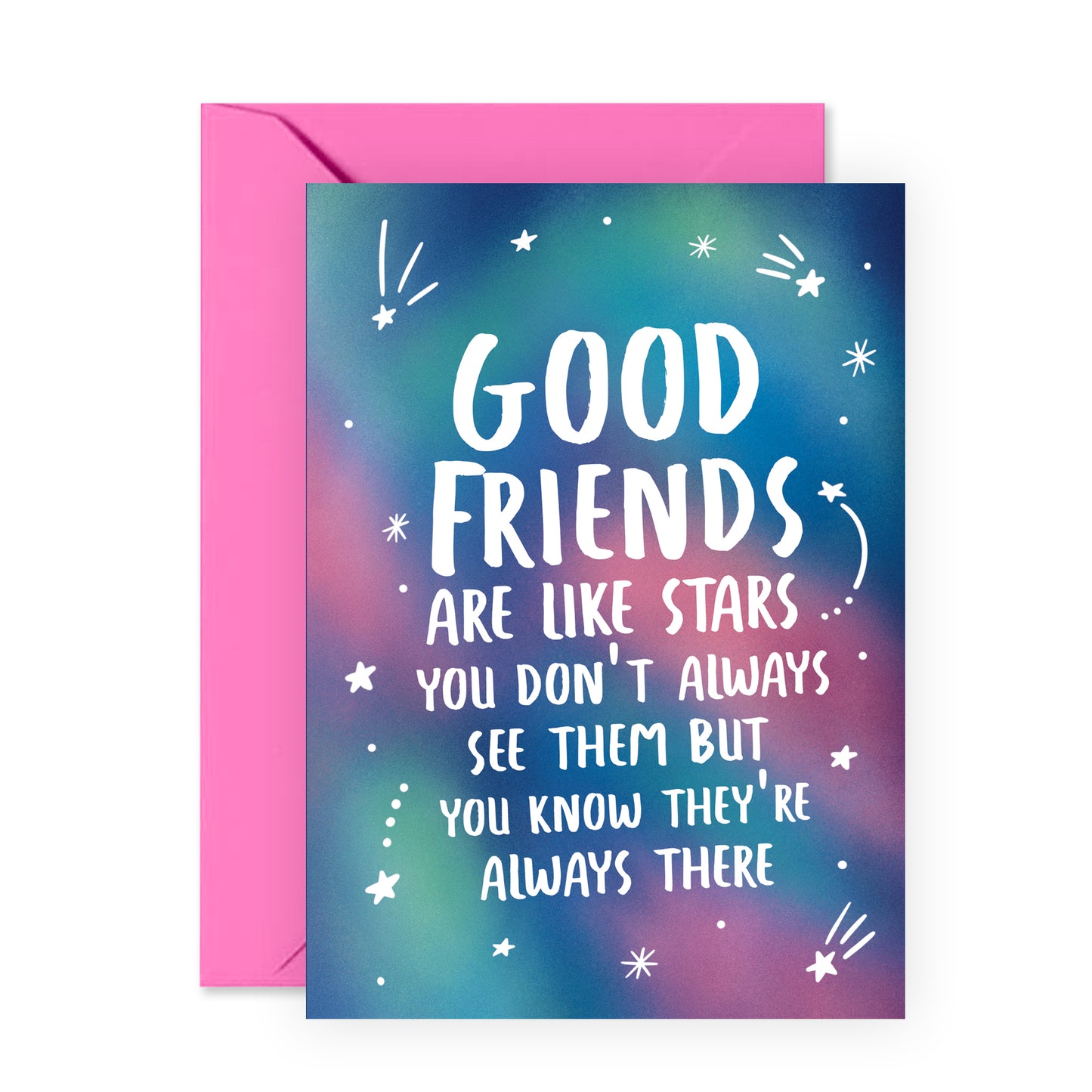 All Occasion Card - Good Friends Are Like Stars - For Men Women