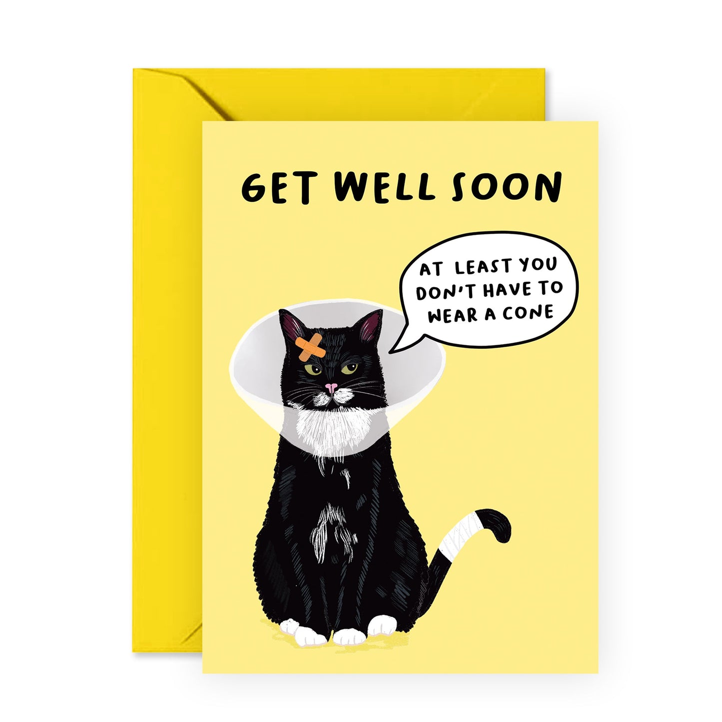Get Well Soon Card - You Don't Have To Wear A Cone - For Men Women