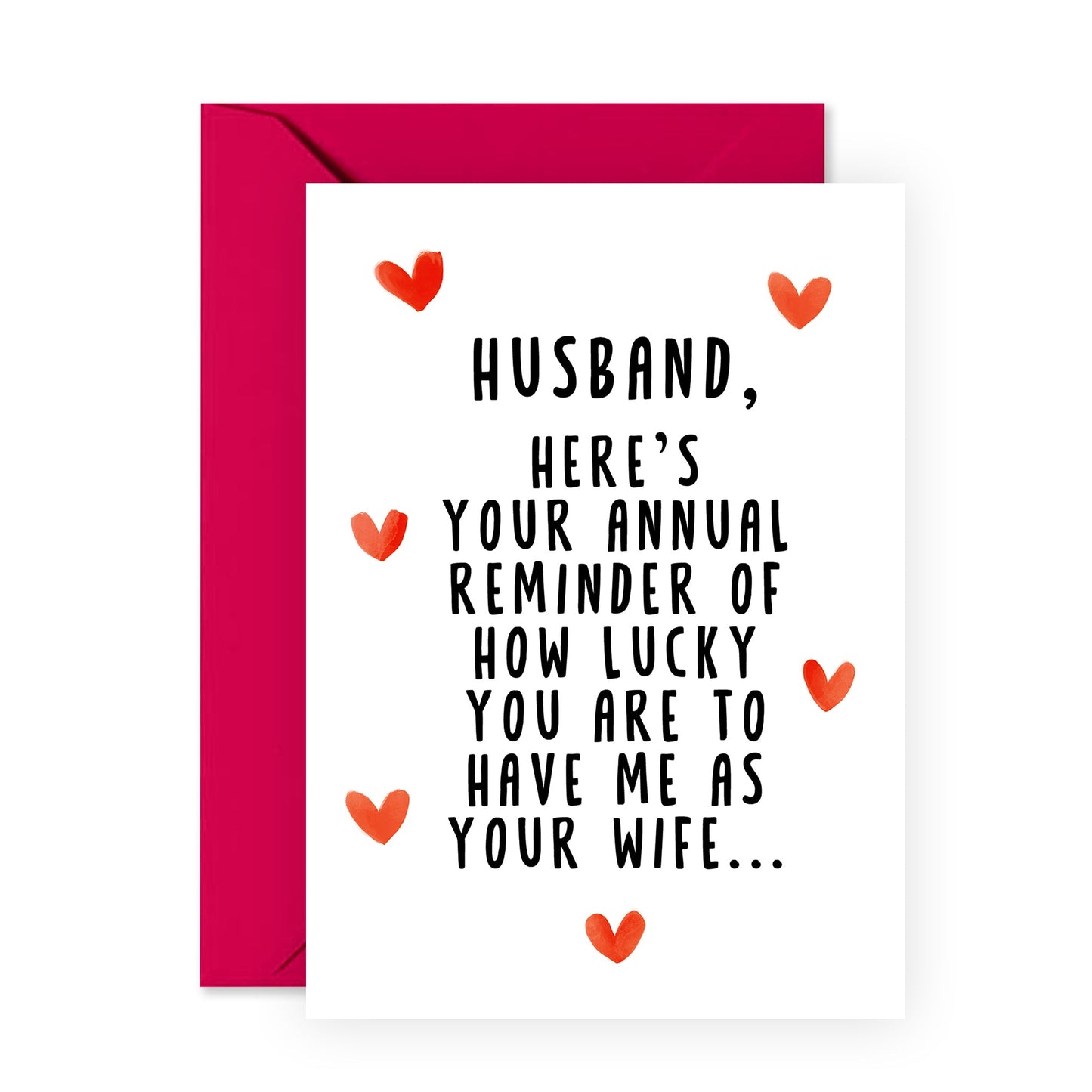 Funny Anniversary Card - Husband, Annual Reminder - For Men