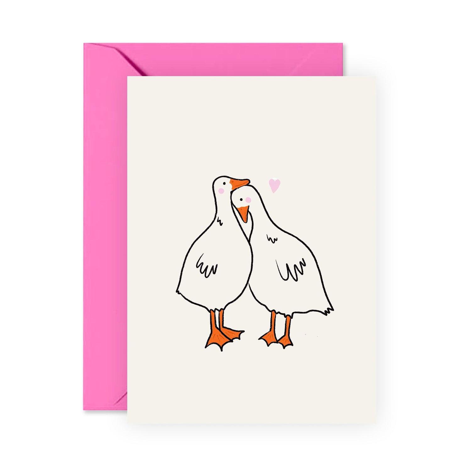 Cute Anniversary Card - Ducks In Love - For Men Women