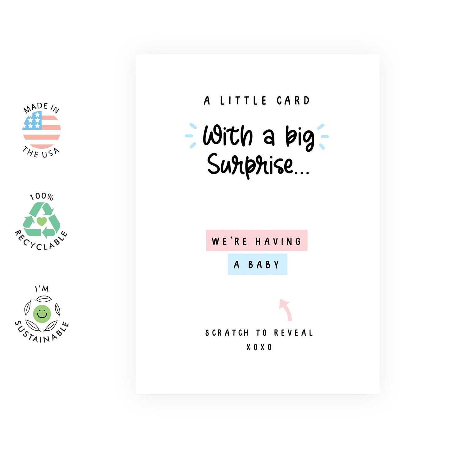Pregnancy Announcements Cards - We're Having A Baby Reveal Gifts For Grandparents Uncle Aunt - Pregnancy Scratch Off Announcement - Surprise - Keepsake - Comes With Fun Stickers