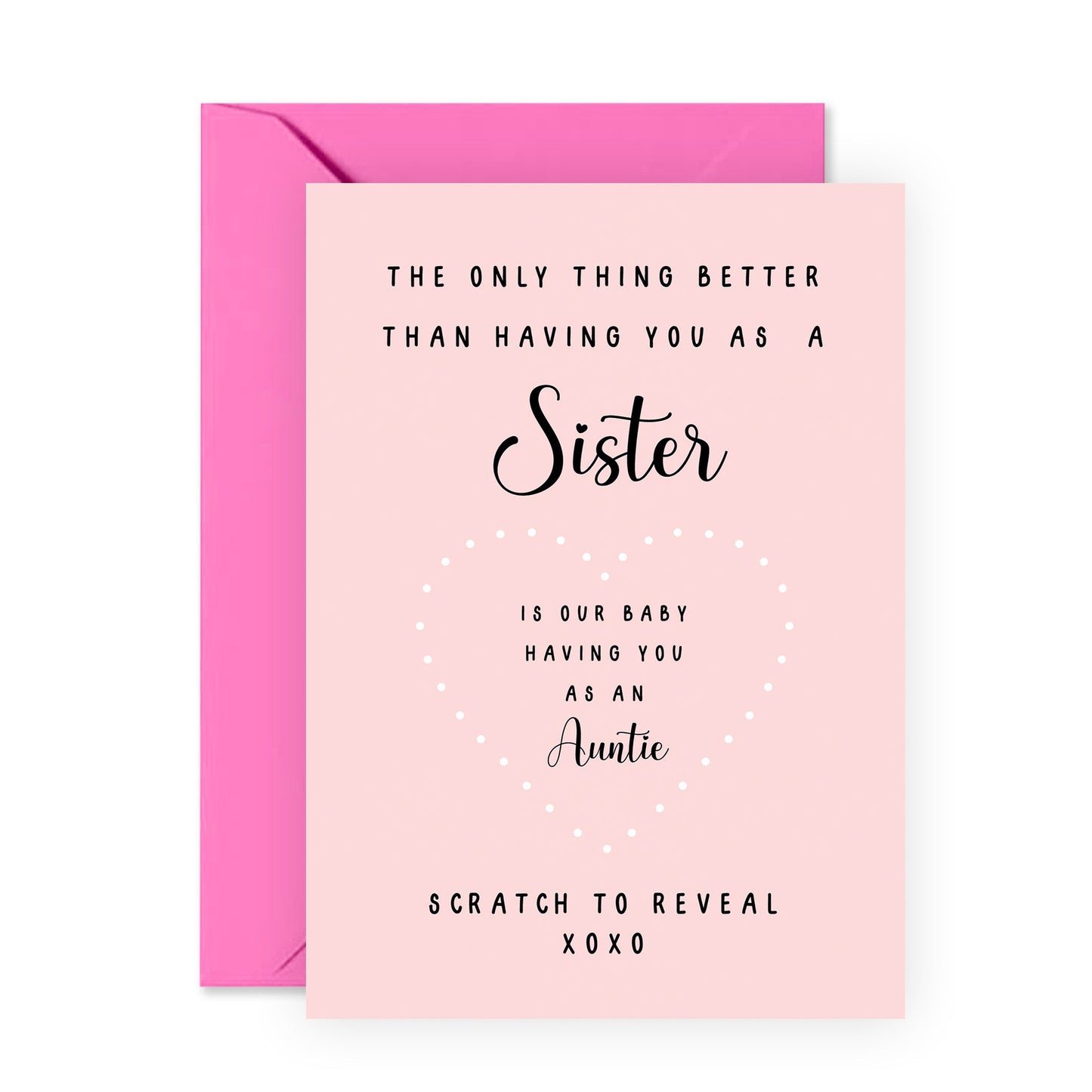 Aunt Pregnancy Announcement - Having A Baby Reveal Ideas - We're Expecting Scratch Off Card - Surprise Keepsake For Sister Aunty - Comes With Fun Stickers