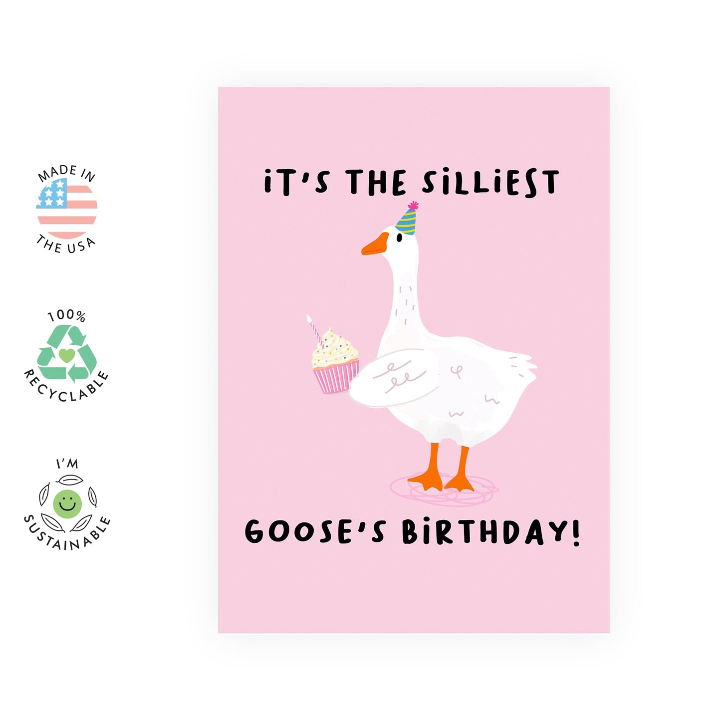 Hilarious Birthday Card For Girls - 'Silliest Goose Birthday' - Gifts for Sister, Bestie, BFF, Friends, Girlfriend, Colleagues - Silly Her - Comes with Fun Stickers