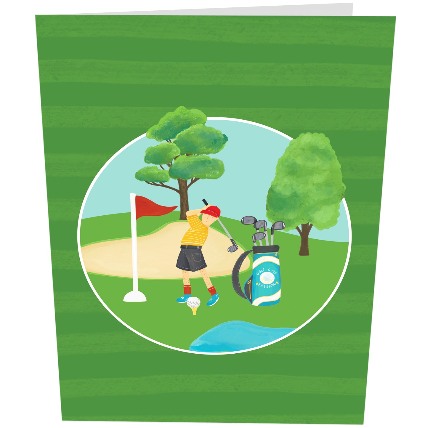 Sports Pop Up Card - Golf - For Men Women Boys Girls