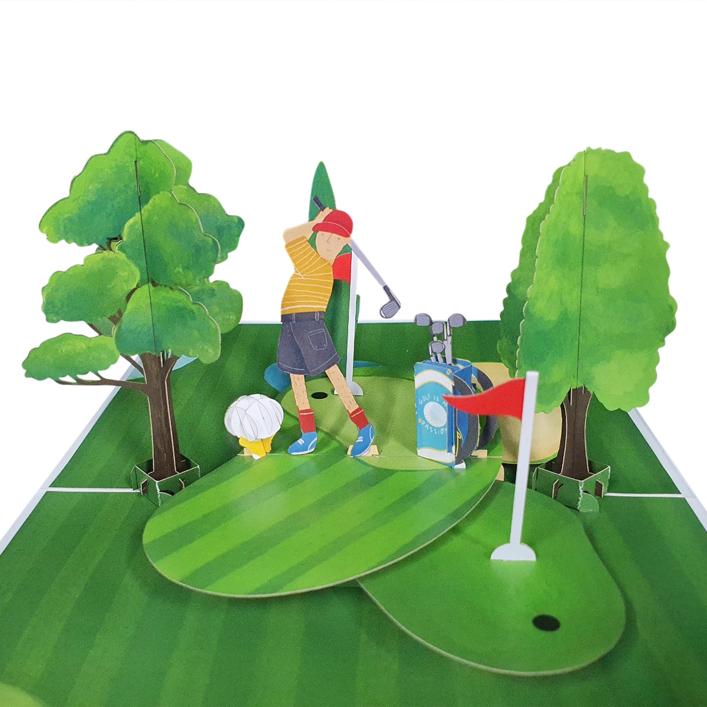 Sports Pop Up Card - Golf - For Men Women Boys Girls
