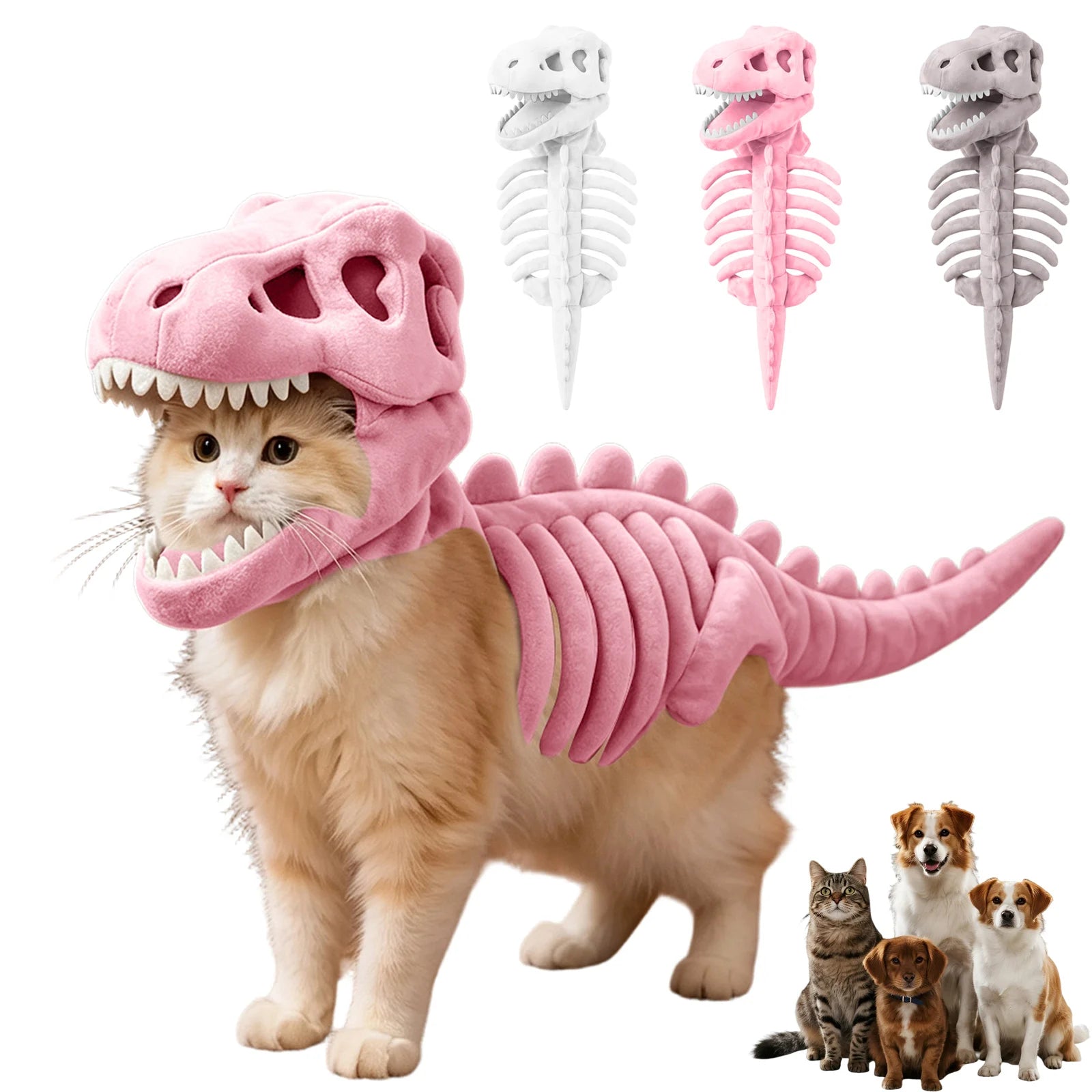 Pet Clothes Hangers for Closet Dark Dinosaur Skeleton Pet Costume Dog Cat Pet Dinosaur Skeleton Costume Soft H T Halloween