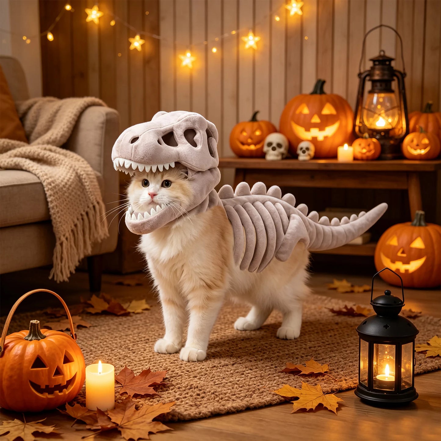 Pet Clothes Hangers for Closet Dark Dinosaur Skeleton Pet Costume Dog Cat Pet Dinosaur Skeleton Costume Soft H T Halloween