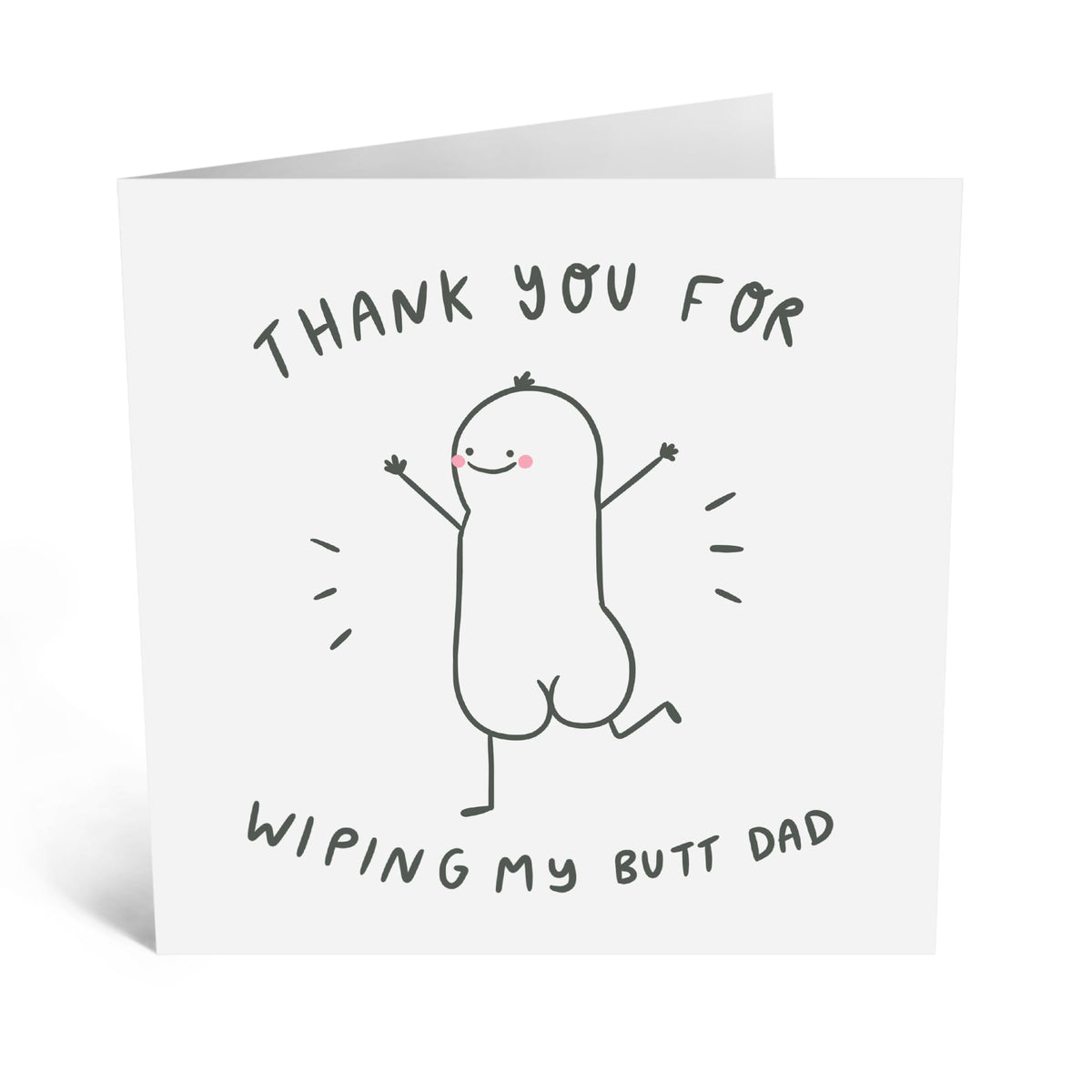 Funny Greeting Card - 'BUTT WIPE DAD' - Perfect for Dad’s Humor and Funny Muments - Ideal for Father's Day or Any Occasion - Adds a Fun Twist to Celebrations - Comes With Stickers By Central 23