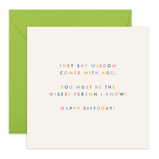 Birthday Card For Him Her - They Say Wisdom Comes With Age - Rude Birthday Cards For Men Women - Gifts For Friend Bestfriend - From Friend Bff - Comes With Stickers By Central 23