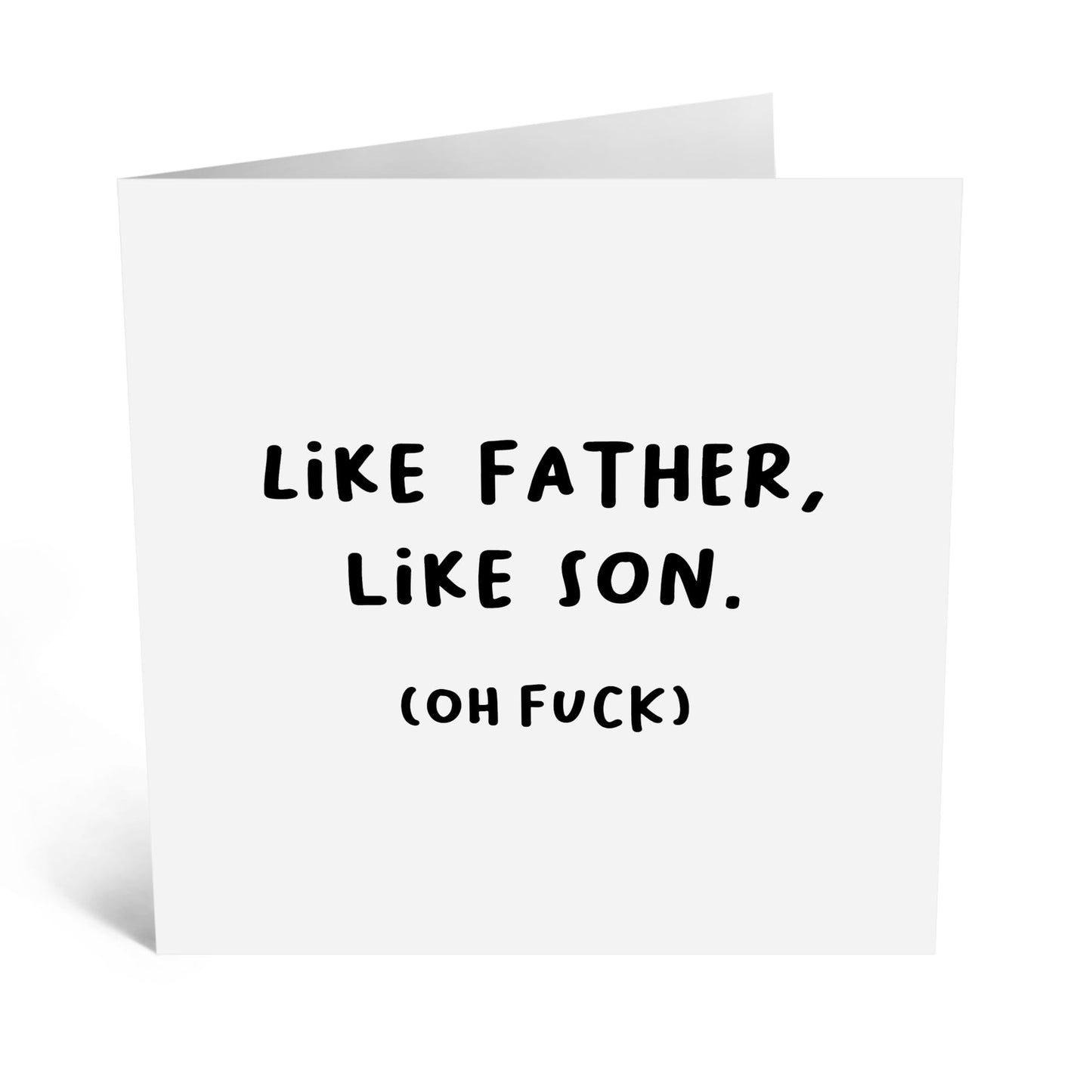 Funny Greeting Card - 'LIKE FATHER LIKE SON' - Hilariousl Gift for Father’s Day, Bday, or Any Occasion - Dad Birthday Card - Comes with Stickers