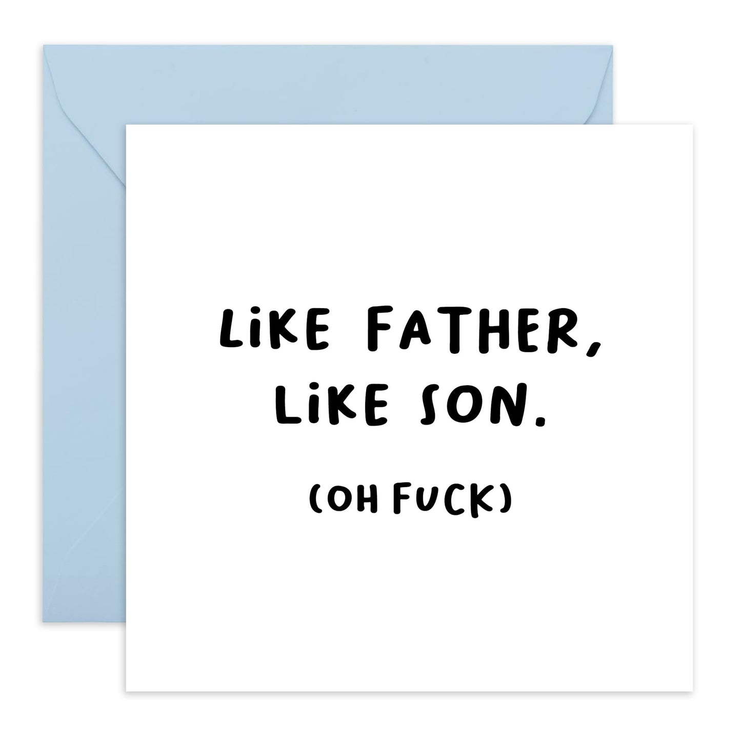 Funny Greeting Card - 'LIKE FATHER LIKE SON' - Hilariousl Gift for Father’s Day, Bday, or Any Occasion - Dad Birthday Card - Comes with Stickers