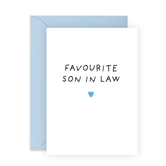 Son In Law Birthday Card - To My Favourite Son-in-law - Congratulations Well Done Good Luck Greeting Cards - Son In Law Father's Day Card - Gift For Men Him - Comes With Stickers By Central 23
