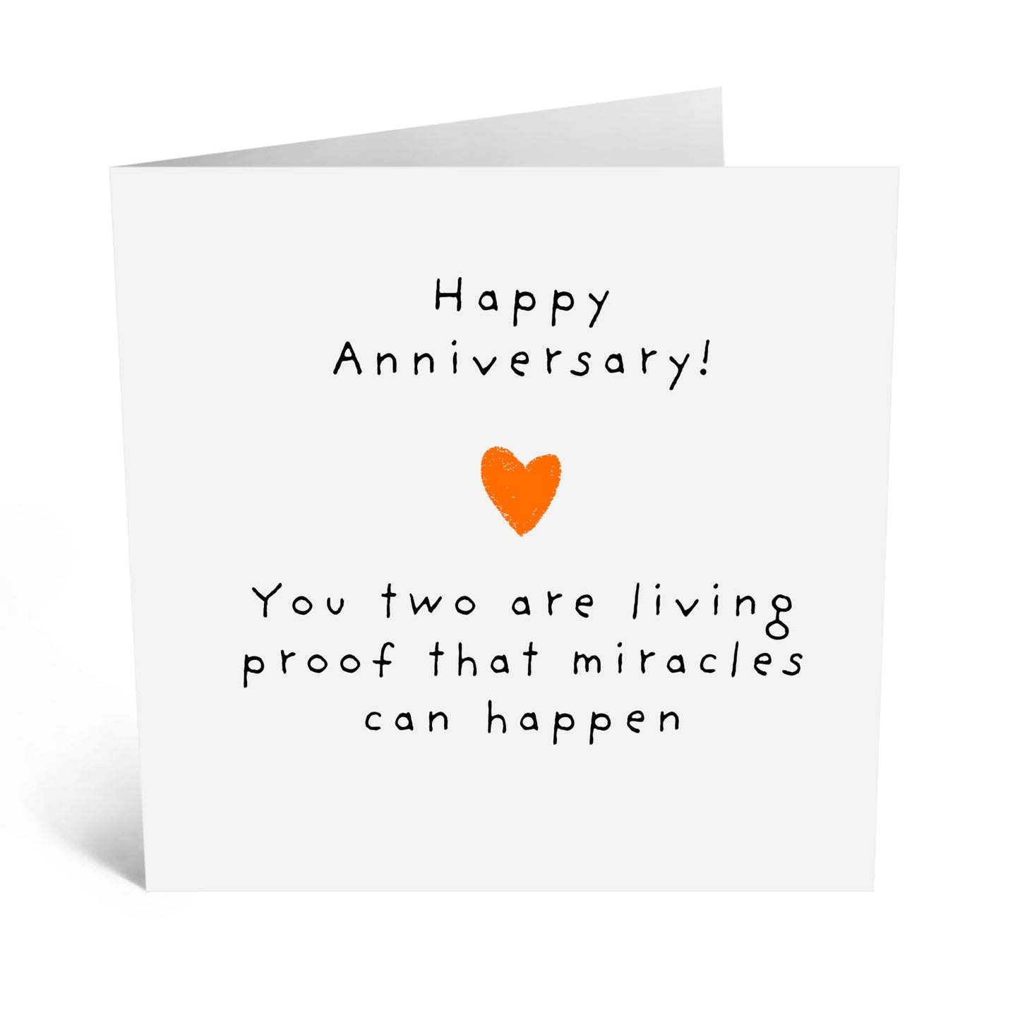 Romantic Anniversary Card - 'ANNIVERSARY MIRACLE' - Perfect for Celebrating Love and Special MUMents with Heartfelt Sentiment - Ideal for Partners Spouses Couples - Comes With Stickers By Central 23