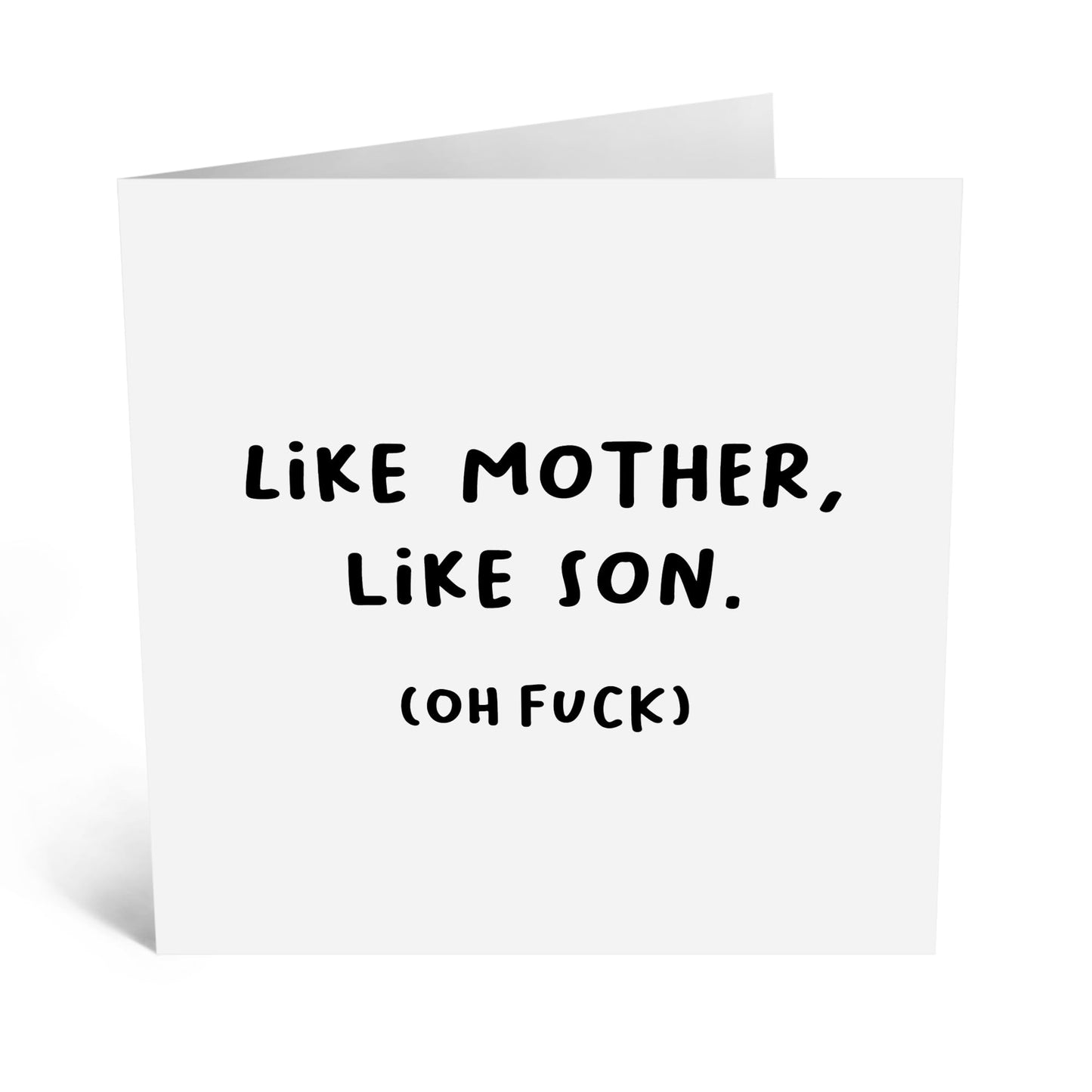 Funny Greeting Card - 'LIKE MOTHER LIKE SON' - Birthday or Mothers Day Card For Mum or Son, Mummy, Mama, Ma, Children, Her, Him, Boys, Wife, Family- Comes with Fun Stickers