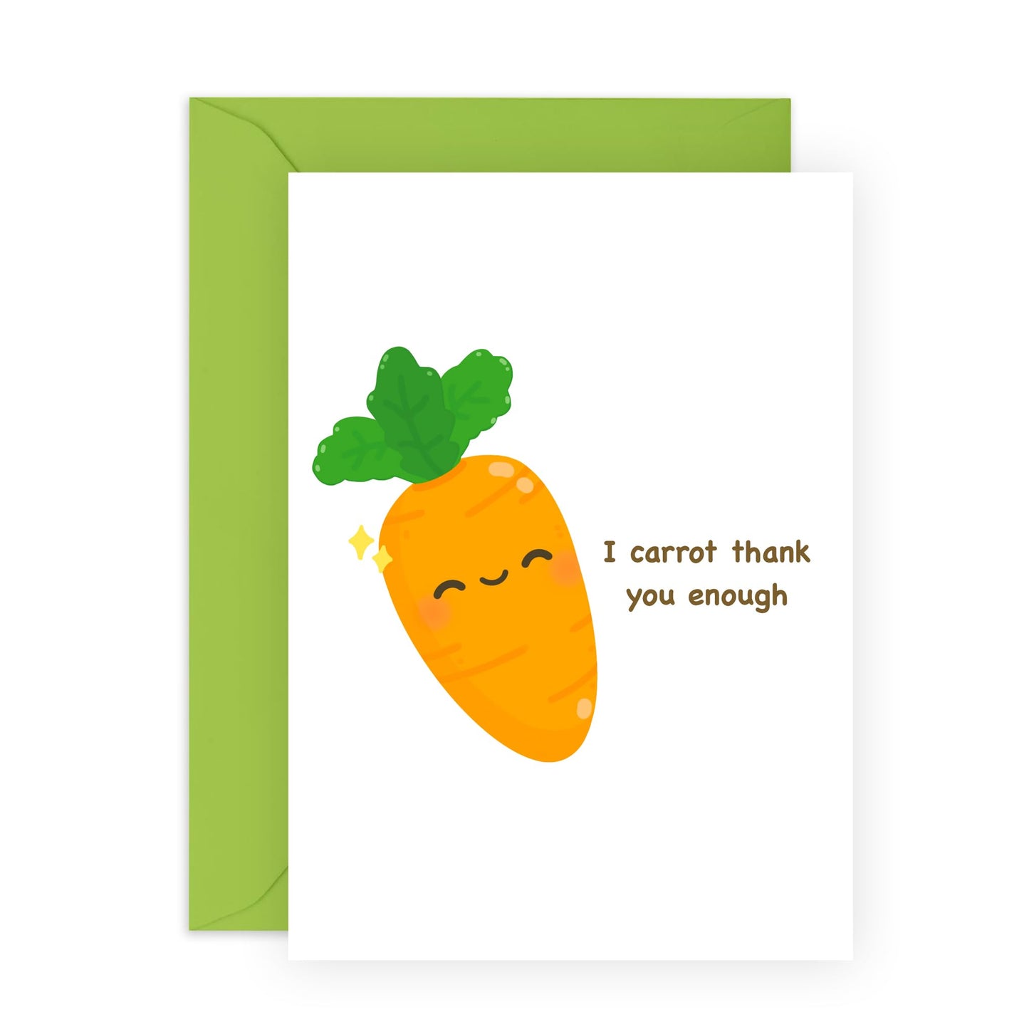 Humorous Thank You Greeting Cards - I Carrot Thank You Enough - Appreciation Cards For Mum Dad Brother Sister Friends - Gifts For Him Her - Comes With Stickers - By Central 23