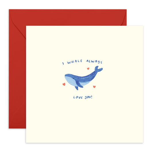Cute & Romantic Valentines Day Card - 'Whaley Love You' - Gifts for Her, Him, Husband, Wife, Girlfriend, Boyfriend, Spouse - I Really Do - Comes with Fun Stickers