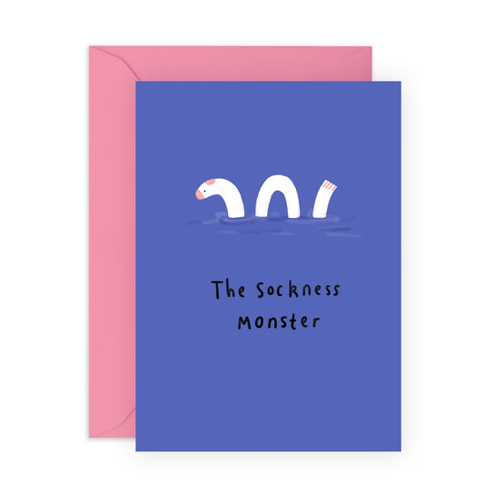 Funny Birthday Card About Adulthood - 'Sockness Monster' - Hilarious Gifts for BFF, Friends, Girlfriend, Sister, Coleagues, Family, Co-workers, Bruv, Mum, Dad - Oldies - Comes with Fun Stickers