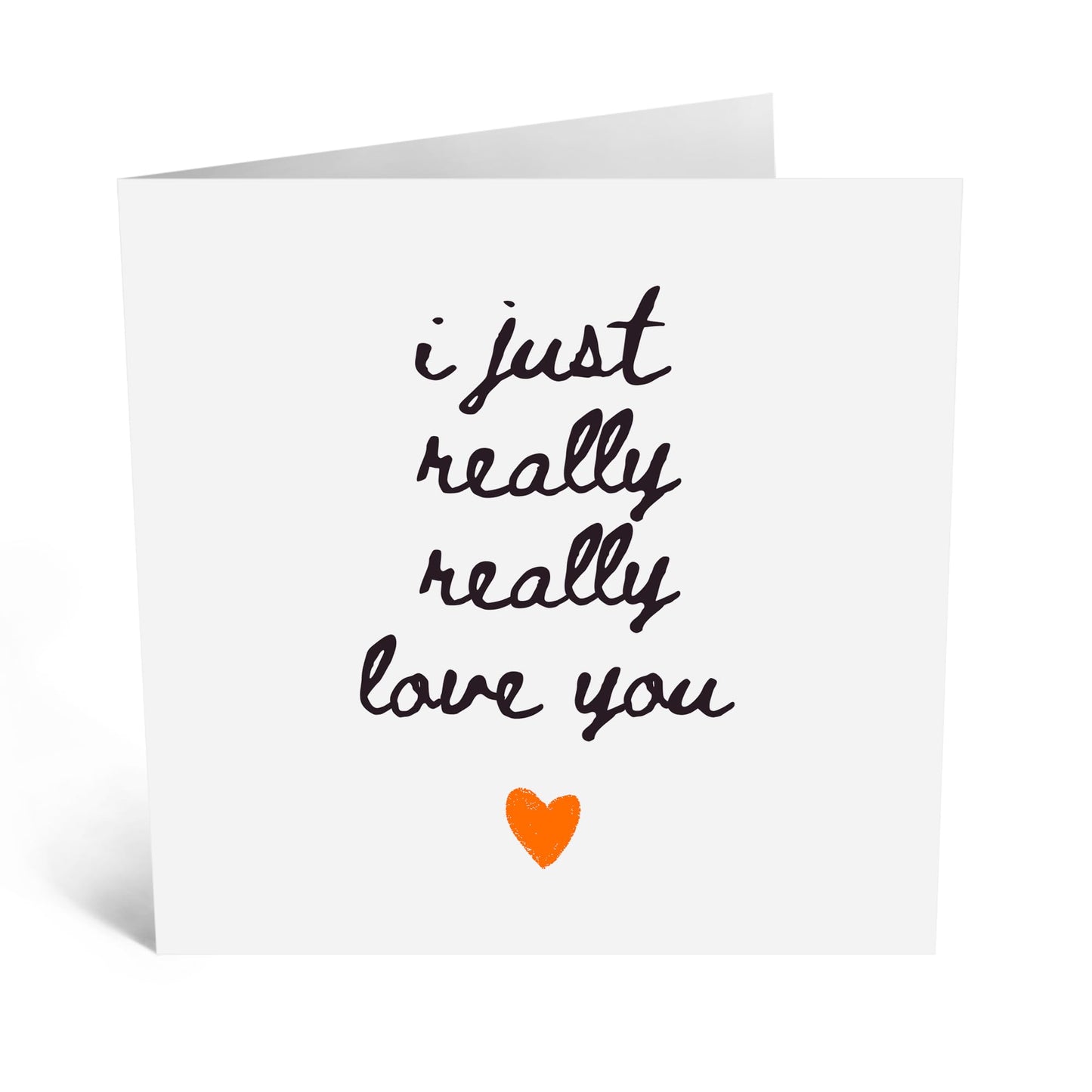 Romantic Greeting Card - 'I JUST REALLY LOVE YOU' - Perfect for Expressing Deep Affection with Sweet Sentiment - Ideal for Partner Wife Husband Girlfriend Boyfriend - Comes With Stickers By Central 23