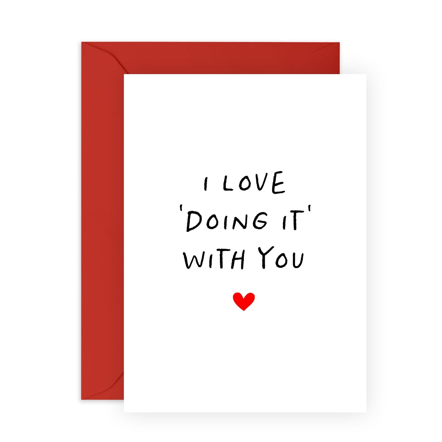 Naughty Anniversary Card For Boyfriend - I Love Doing It With You - Cheeky Wedding Anniversary Card For Husband Wife - Valentines Day Card For Girlfriend Couples - Comes With Stickers - By Central 23