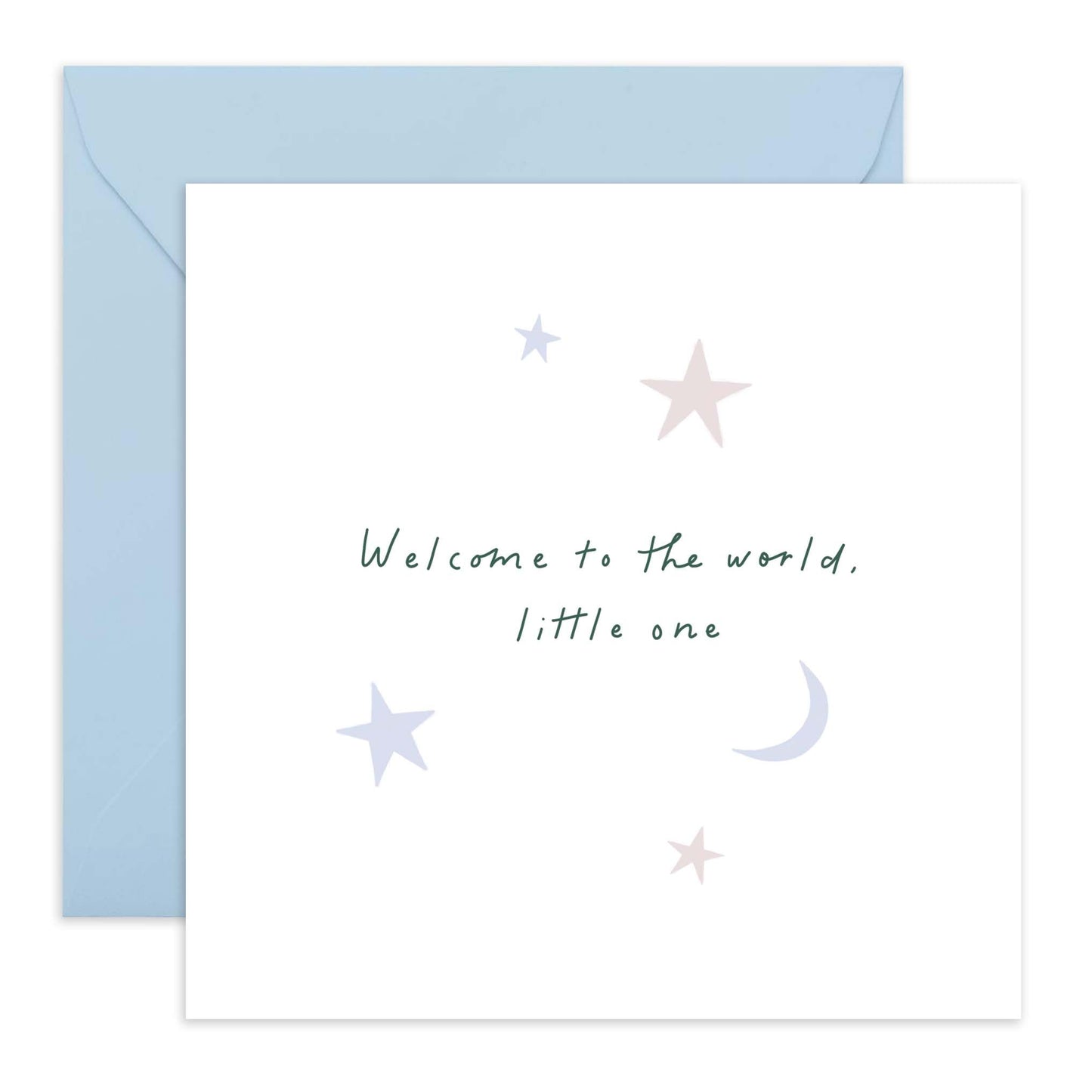New Baby Card - Welcome To The World - Welcome Home Card For Newborn Baby Boy Or Girl - Congratulations Card For New Parents Gifts - For Grandson Granddaughter - Comes With Stickers - By Central 23