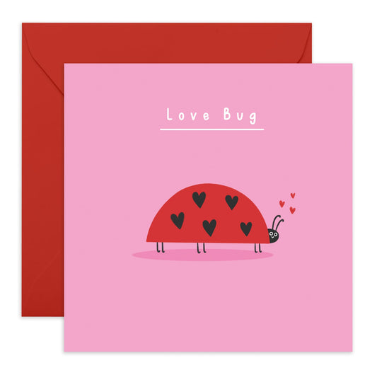 Anniversary Card For Couple Him Her - Love Bug - Valentines Day Cards For Boyfriend Girlfriend Partner - Love Cards For Wife Husband - Gifts For Men Women - Comes With Fun Stickers By Central 23