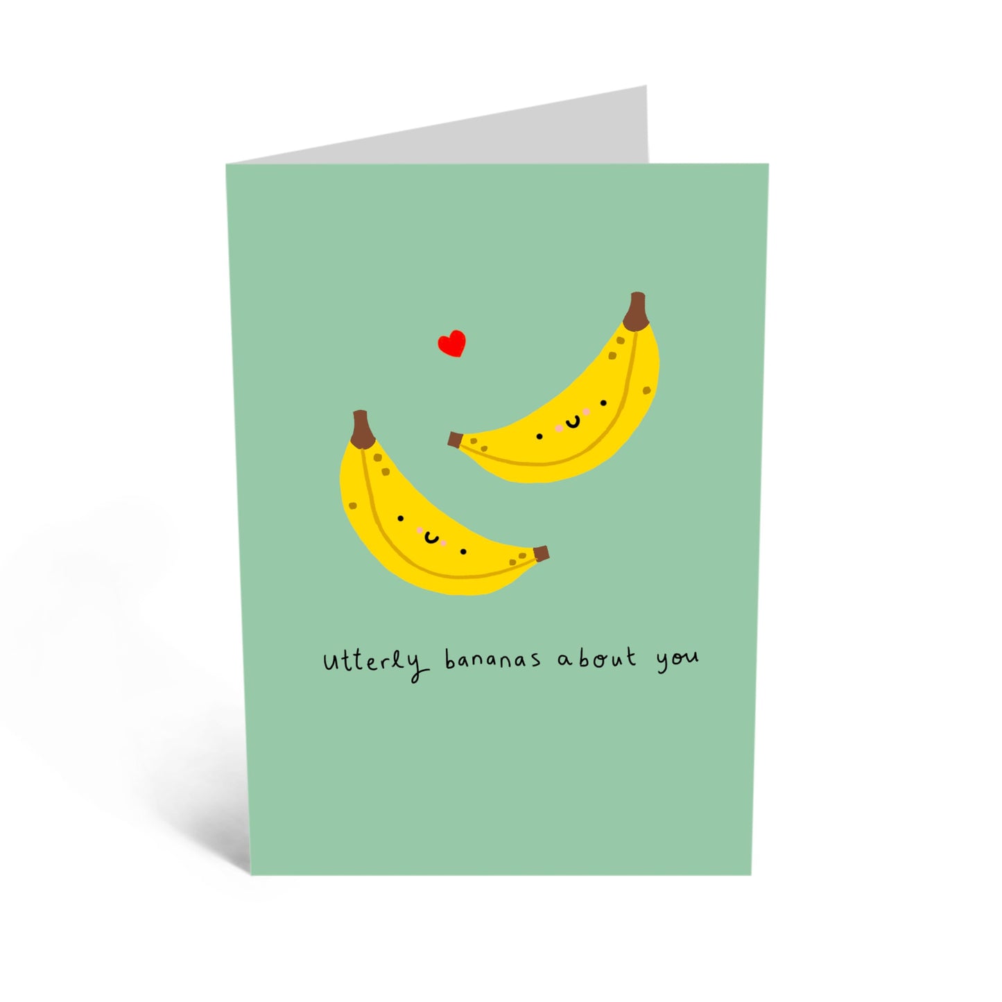 Greeting Card - 'Bananas About You' - Utterly Bananas About You - Perfect for Adding a Fun and Sweet Touch to Any Occasion - Ideal for Him Her Partners Loved Ones - Comes with Stickers By Central 23