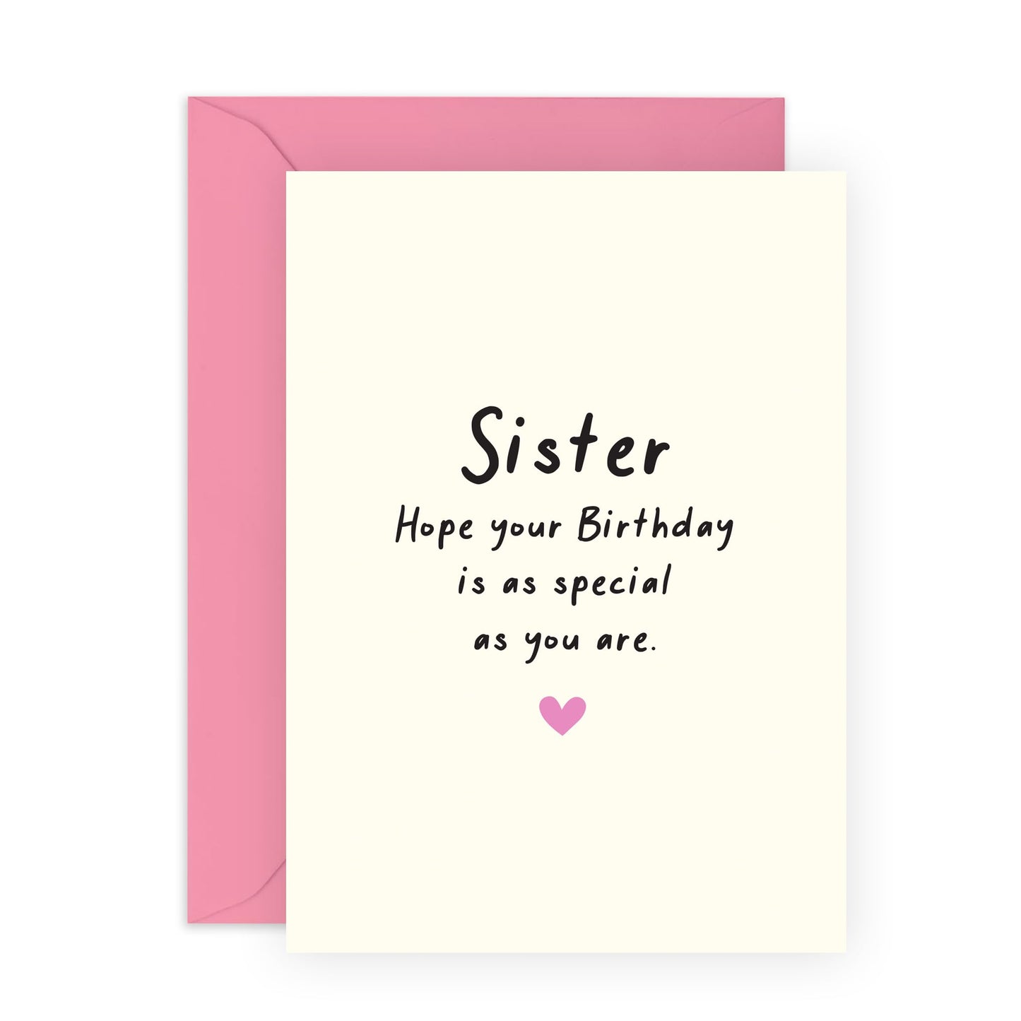 Sweet Birthday Card Message - 'Special Sister' - Gifts for Sister, Sibling, Kin, Family, Sis - Love You Sis - Comes with Fun Stickers