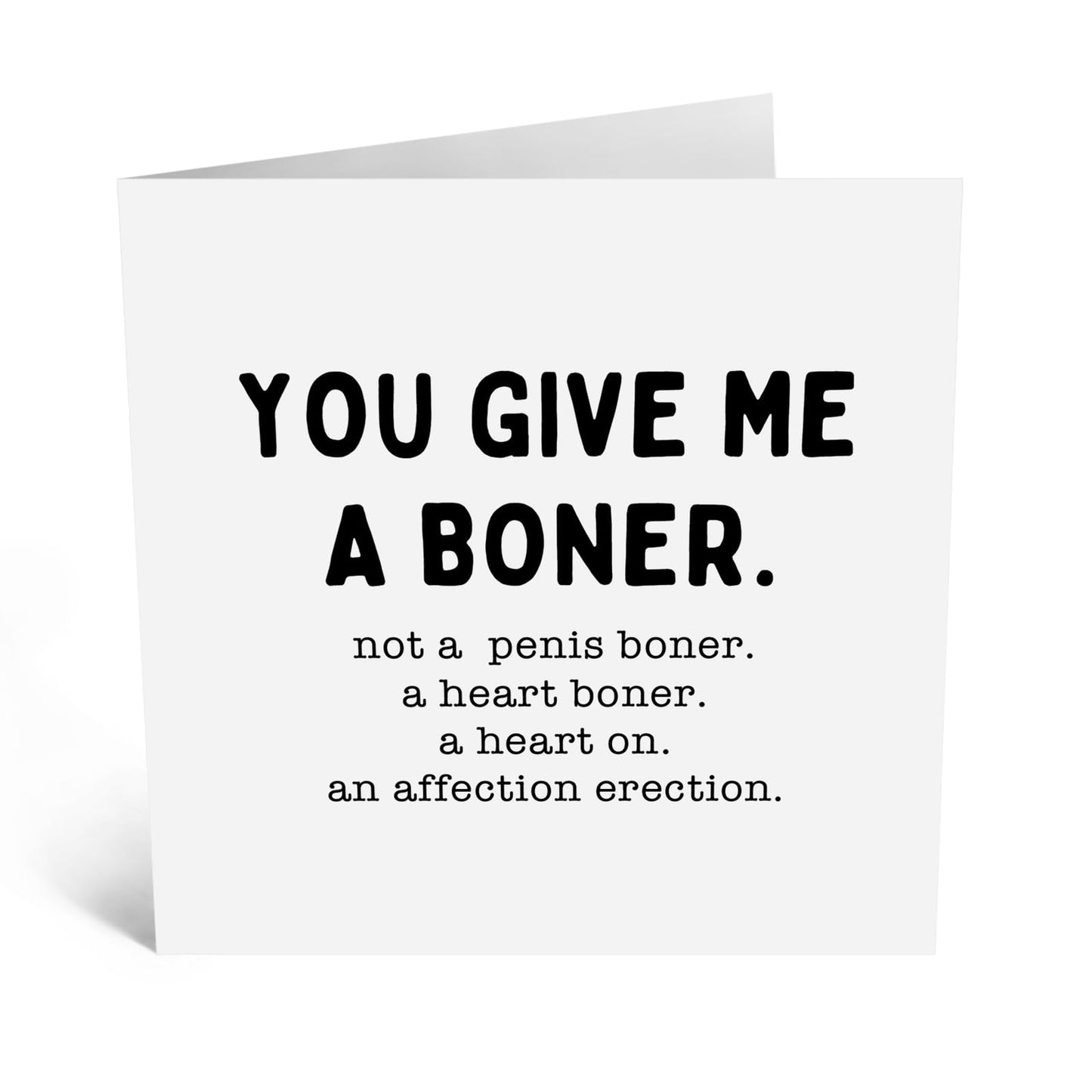 Wife Anniversary Card Funny - You Give Me A Heart Boner - Girlfriend Birthday Cards - Raunchy Greeting Cards Valentine's Day - Hilarious Gifts For Him Her - Comes With Fun Stickers By Central 23