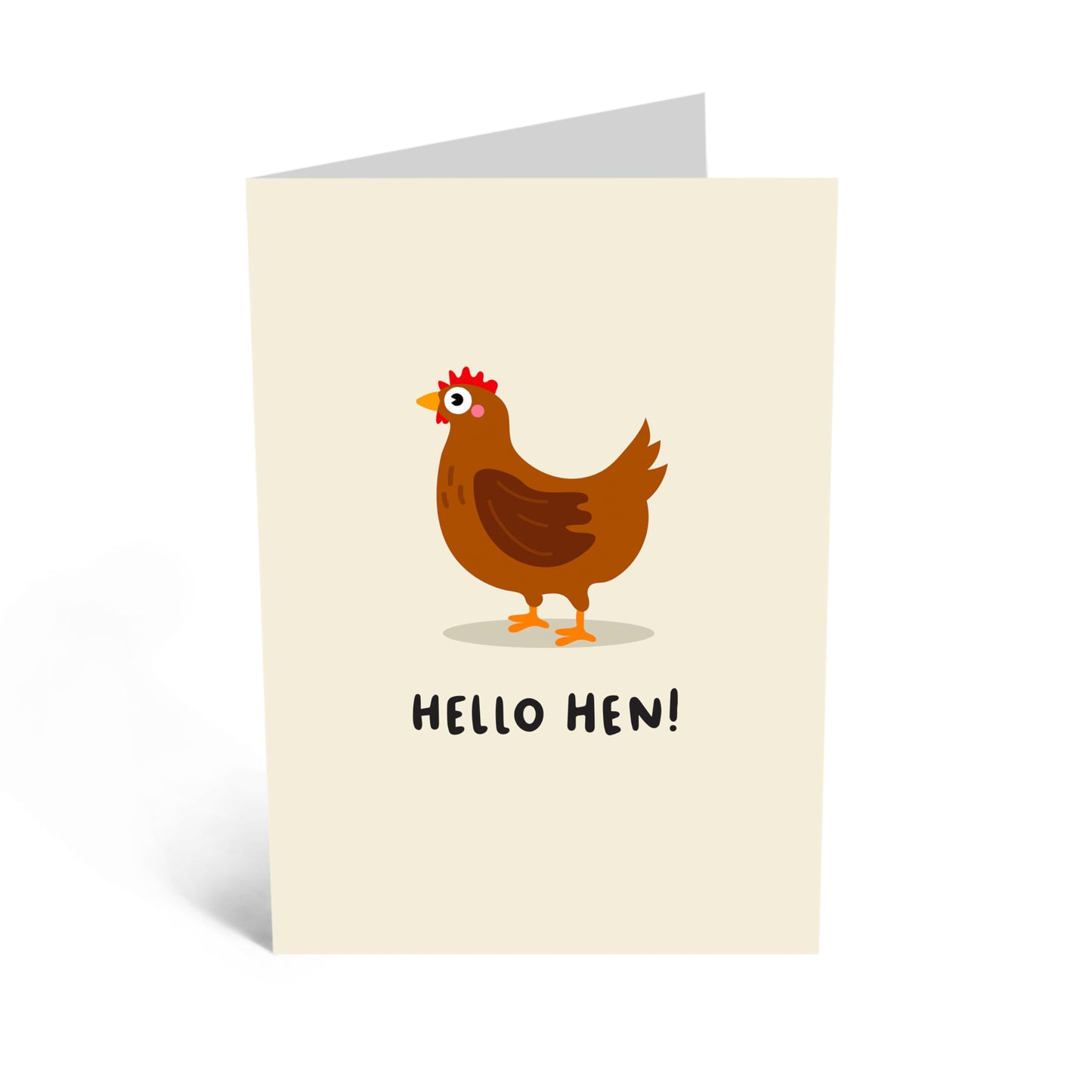 Cheerful Greeting Card - 'HELLO HEN' - Perfect for Celebrating Friendships and Fun Times - Ideal for Him, Her, Friends, Family, and Anyone Who Loves a Playful Touch - Comes With Stickers By Central 23