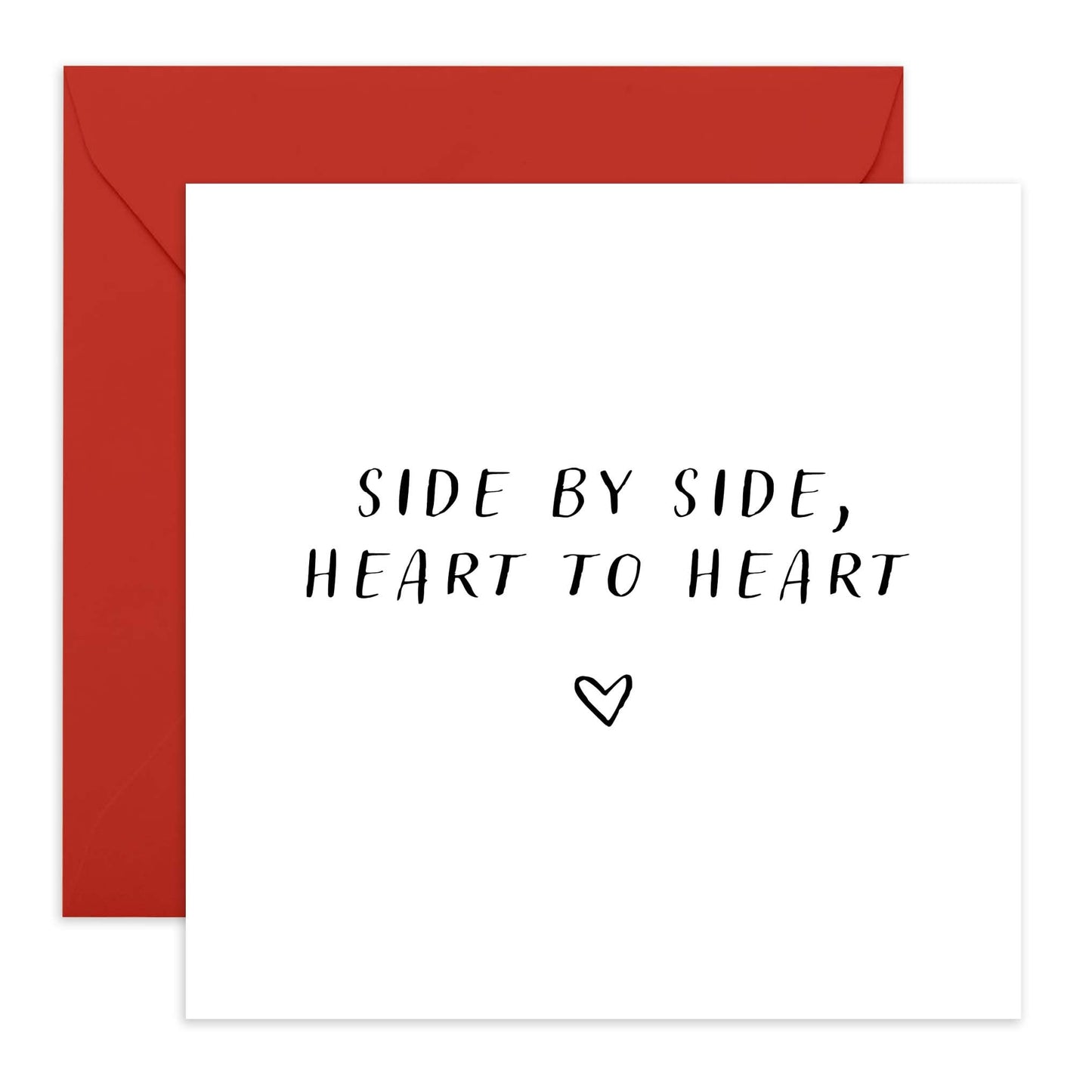 Anniversary Greeting Card - 'Side by Side' - Valentines Gifts for Boyfriend, Husband, Wife, Girlfriend, Partner, Other Half, Married Couples - Married Life - Comes with Fun Stickers