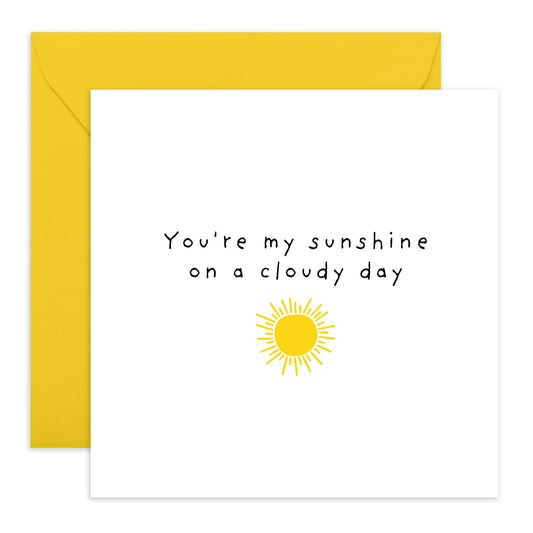 Sweet Greeting Cards Birthday - My Sunshine On A Cloudy Day - Happy Anniversary Card For Husband Wife - I Love You Gifts For Him Her - Daughter Birthday Card - Comes With Stickers By Central 23