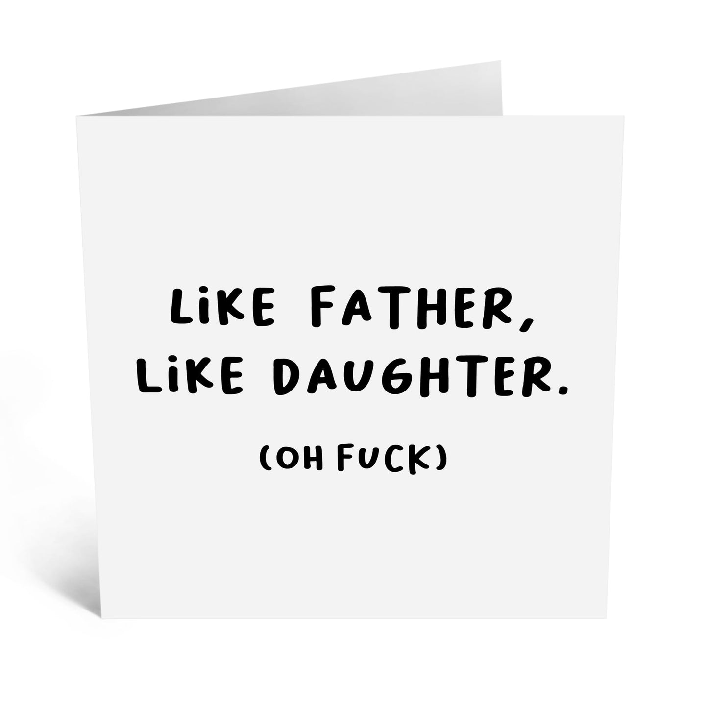 Dad Birthday Card - 'LIKE FATHER LIKE DAUGHTER' - Father's Day Card - Daddy Gift for Any Occasion - Celebrate Their Special Bond with a Witty Twist - Comes with Stickers